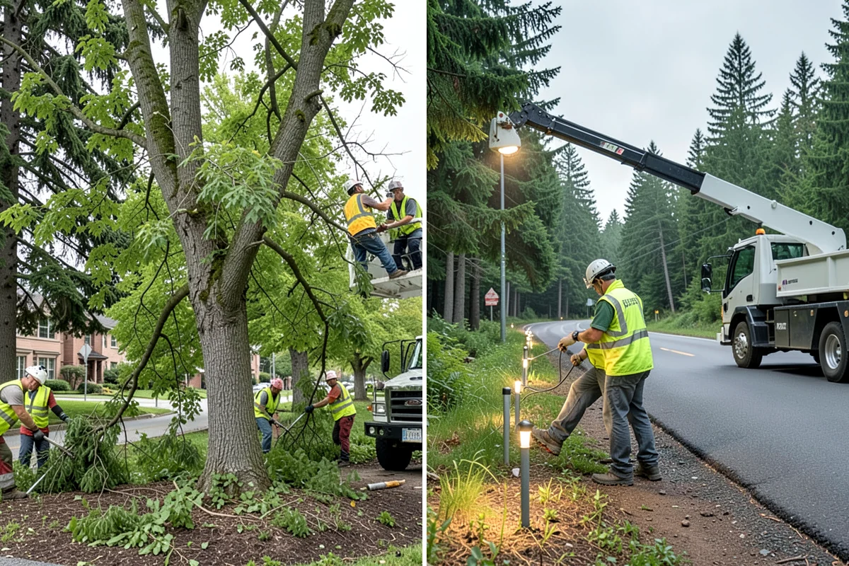 Wood Chipper Services in Shoreline, King County, WA - Stage brush at an accessible collection point