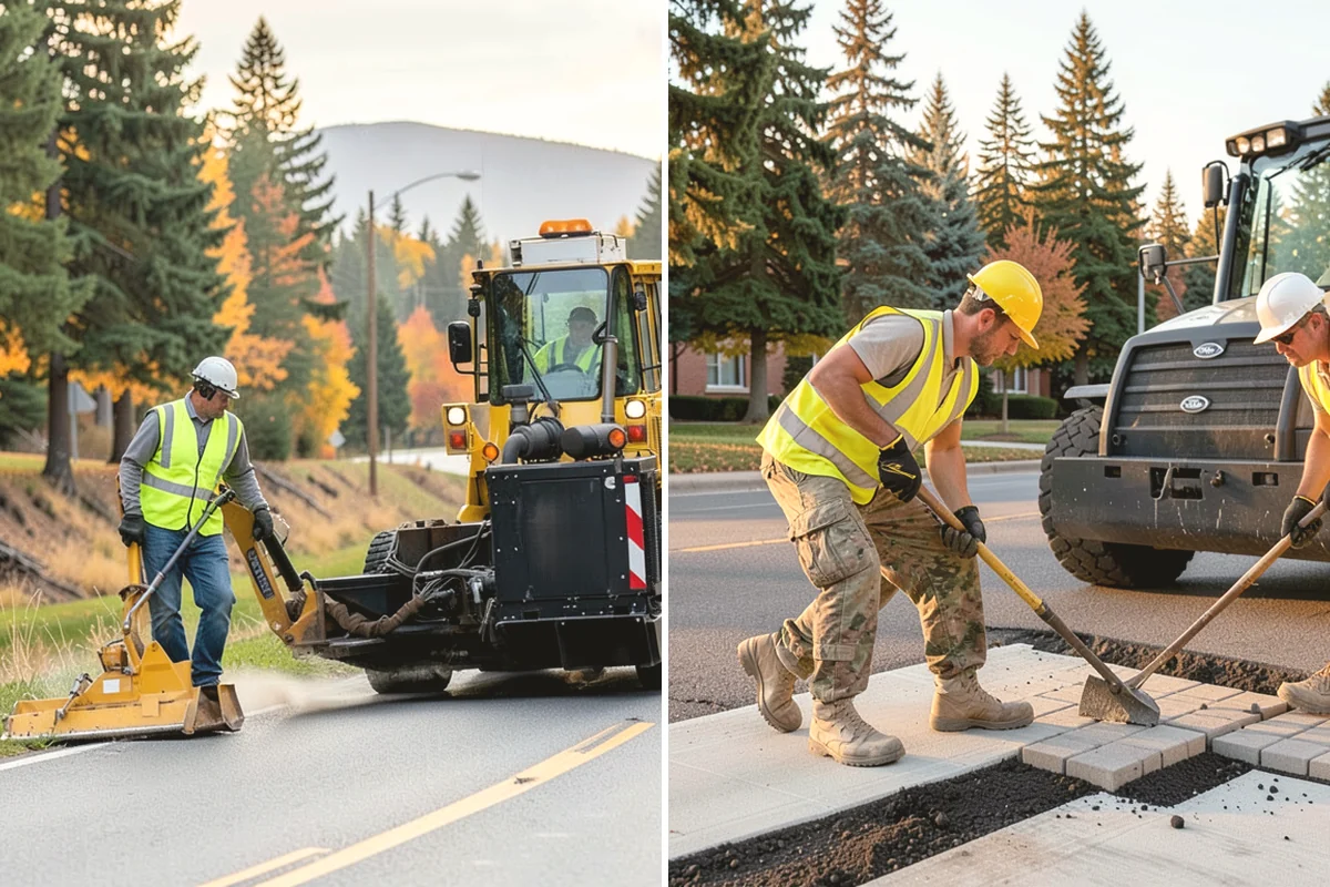 Wood Chipper Services in University Place, Pierce County, WA - Stage brush at an accessible collection point