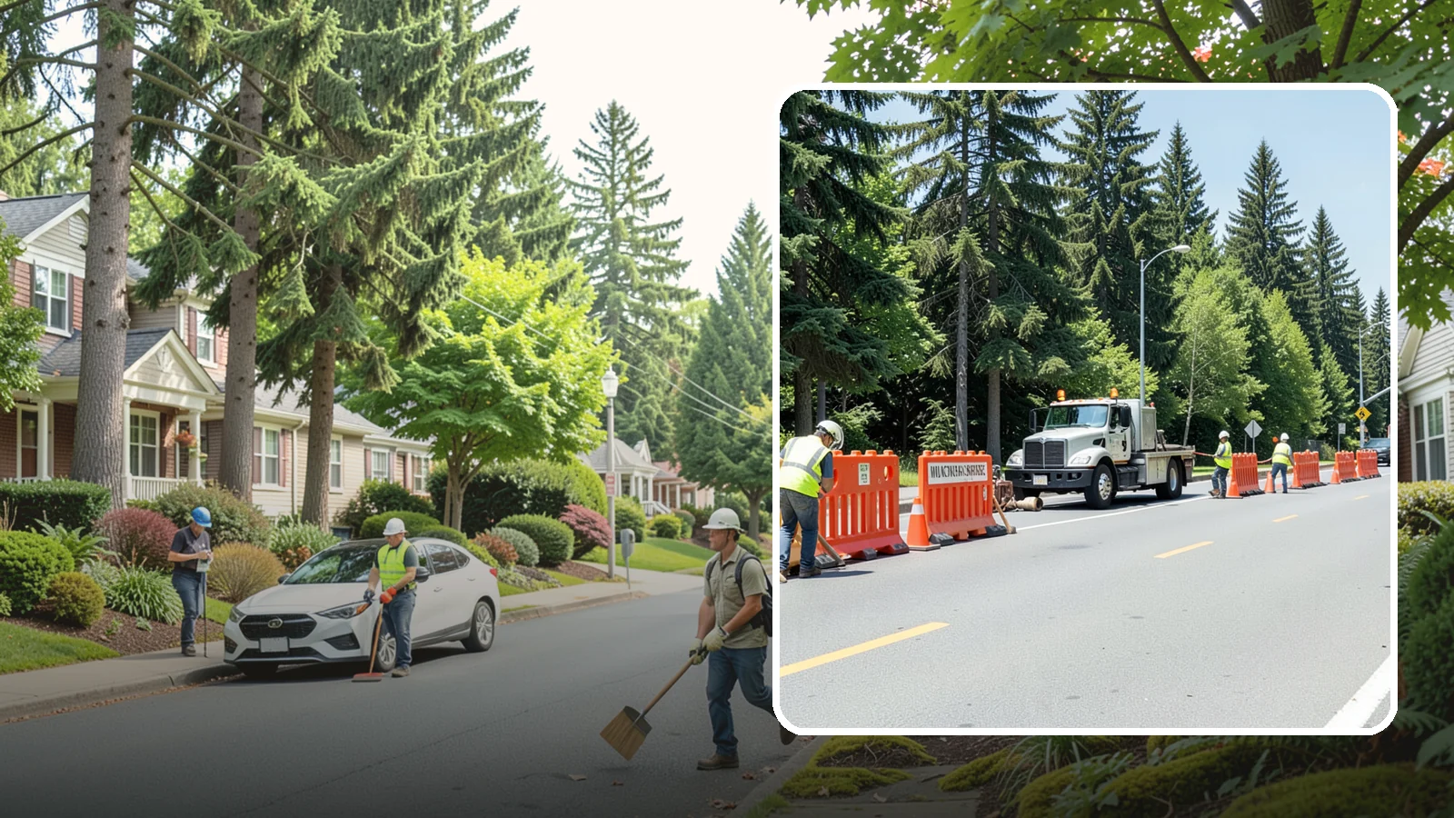Work Zone Setup in Beaux Arts Village, King County, WA - Complete work zone setup delivers compliant traffic control plans, devices, and flagging for public projects.