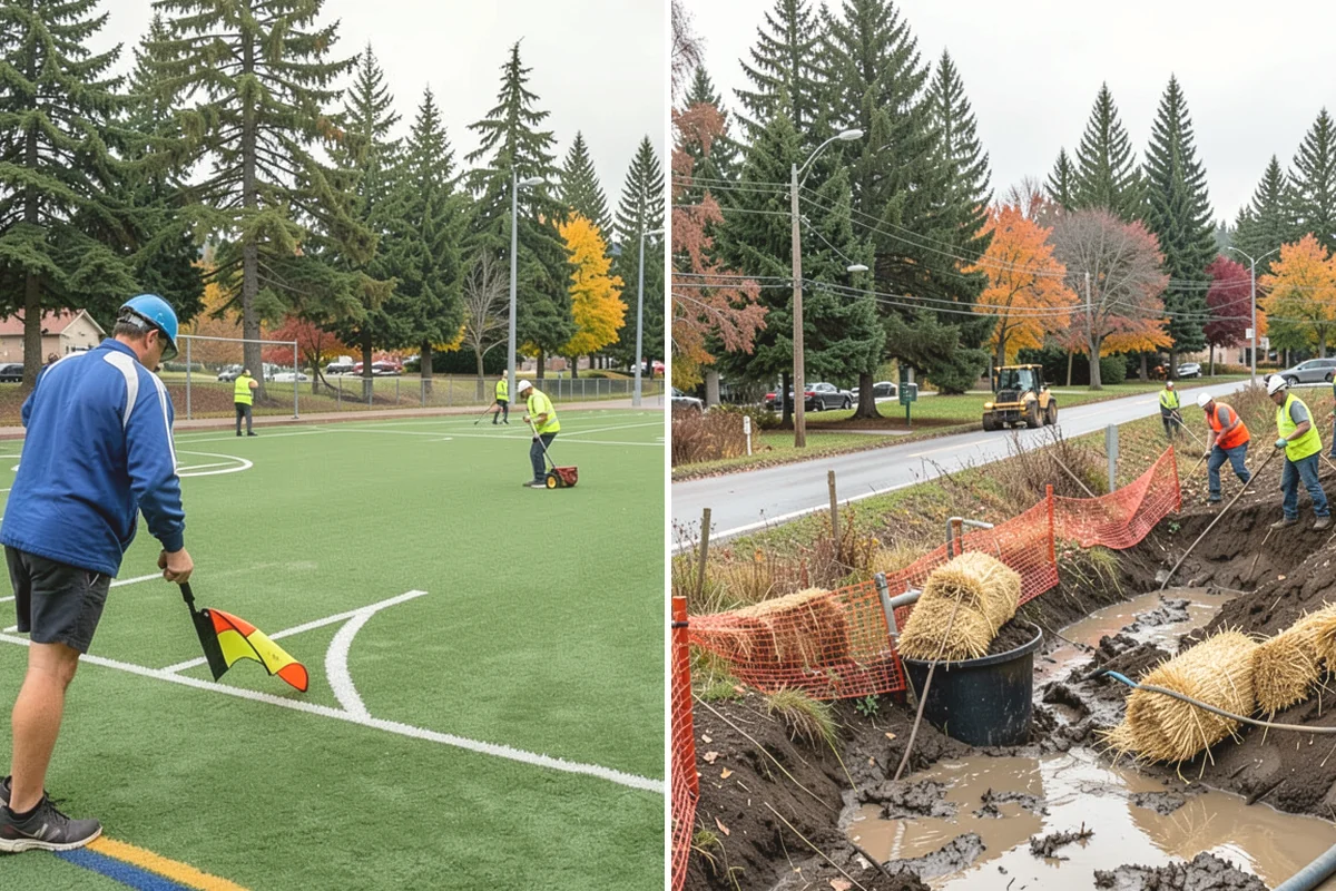 Work Zone Setup in Burien, King County, WA - Develop the temporary traffic control plan