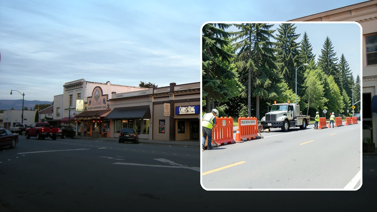 Work Zone Setup in Burlington, Skagit County, WA - Complete work zone setup delivers compliant traffic control plans, devices, and flagging for public projects.