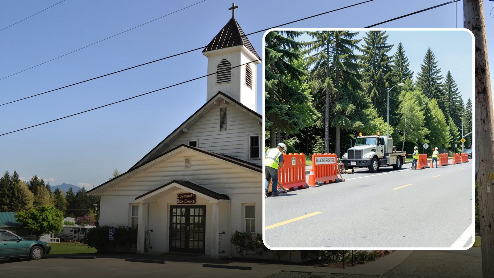 Work Zone Setup in Concrete, Skagit County, WA - Complete work zone setup delivers compliant traffic control plans, devices, and flagging for public projects.