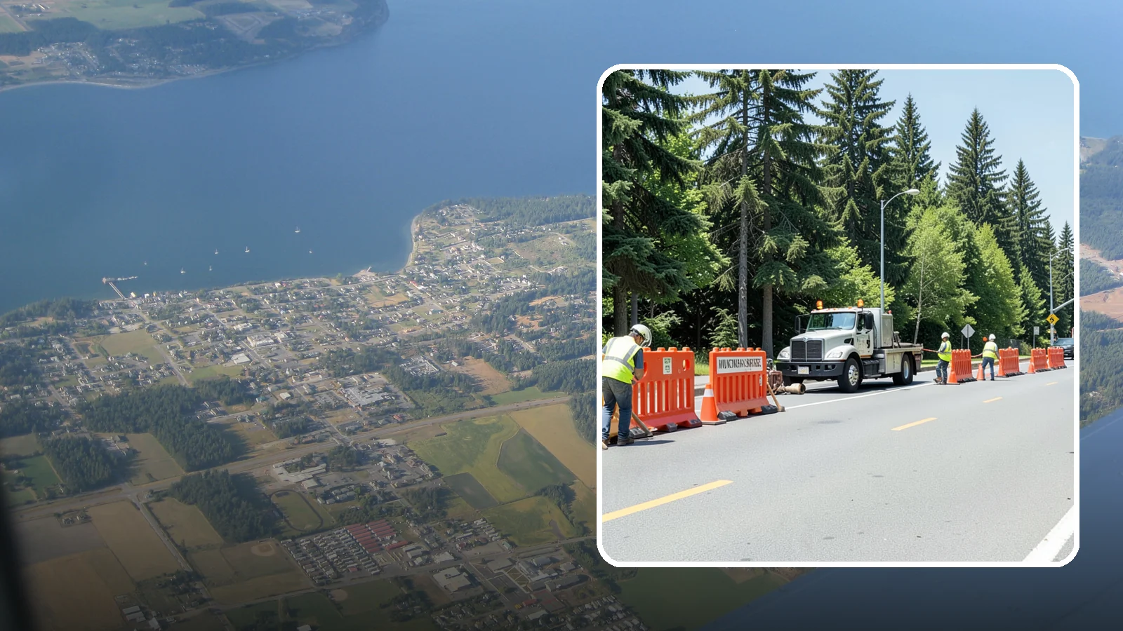 Work Zone Setup in Coupeville, Island County, WA - Complete work zone setup delivers compliant traffic control plans, devices, and flagging for public projects.