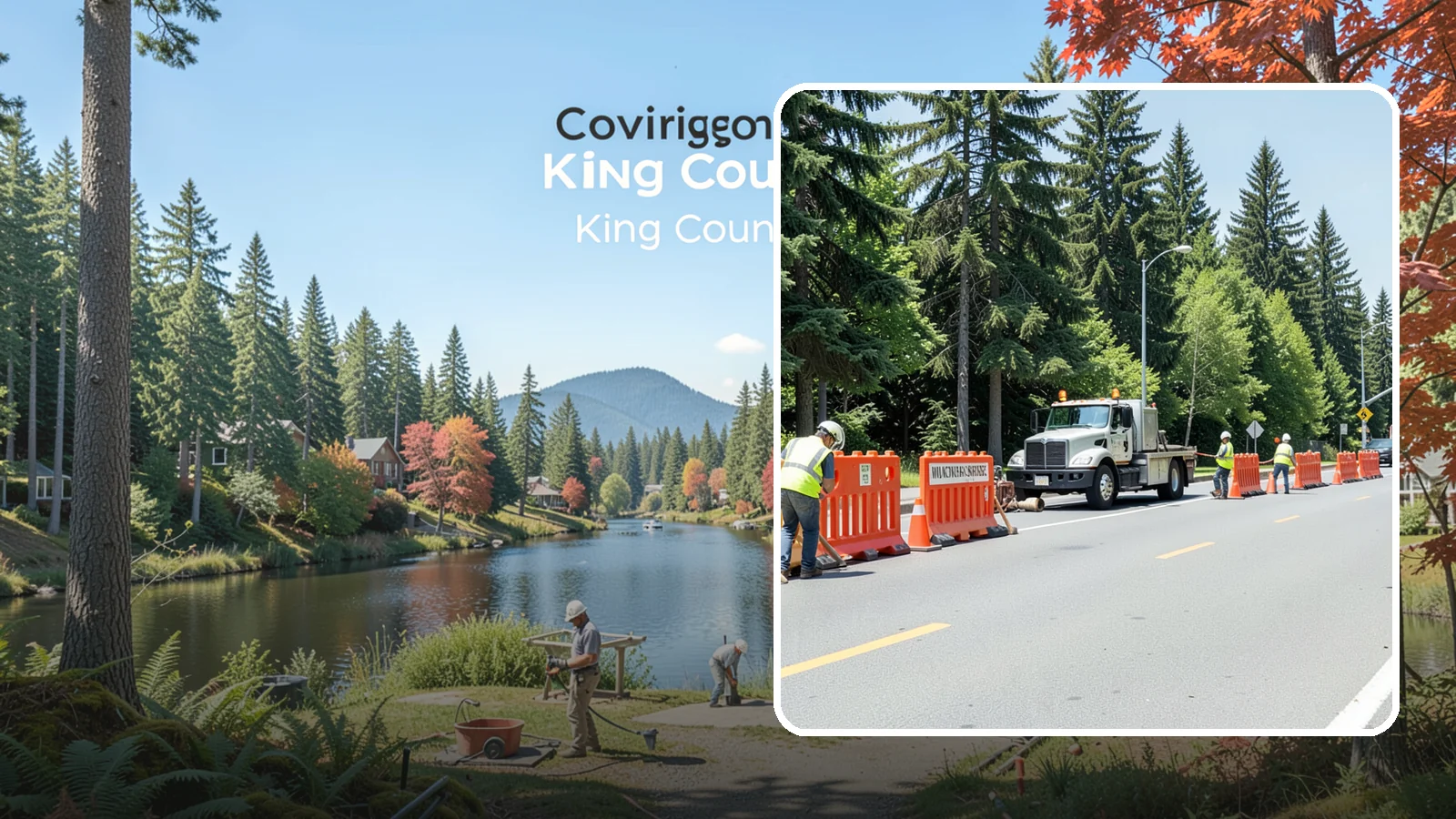 Work Zone Setup in Covington, King County, WA - Complete work zone setup delivers compliant traffic control plans, devices, and flagging for public projects.