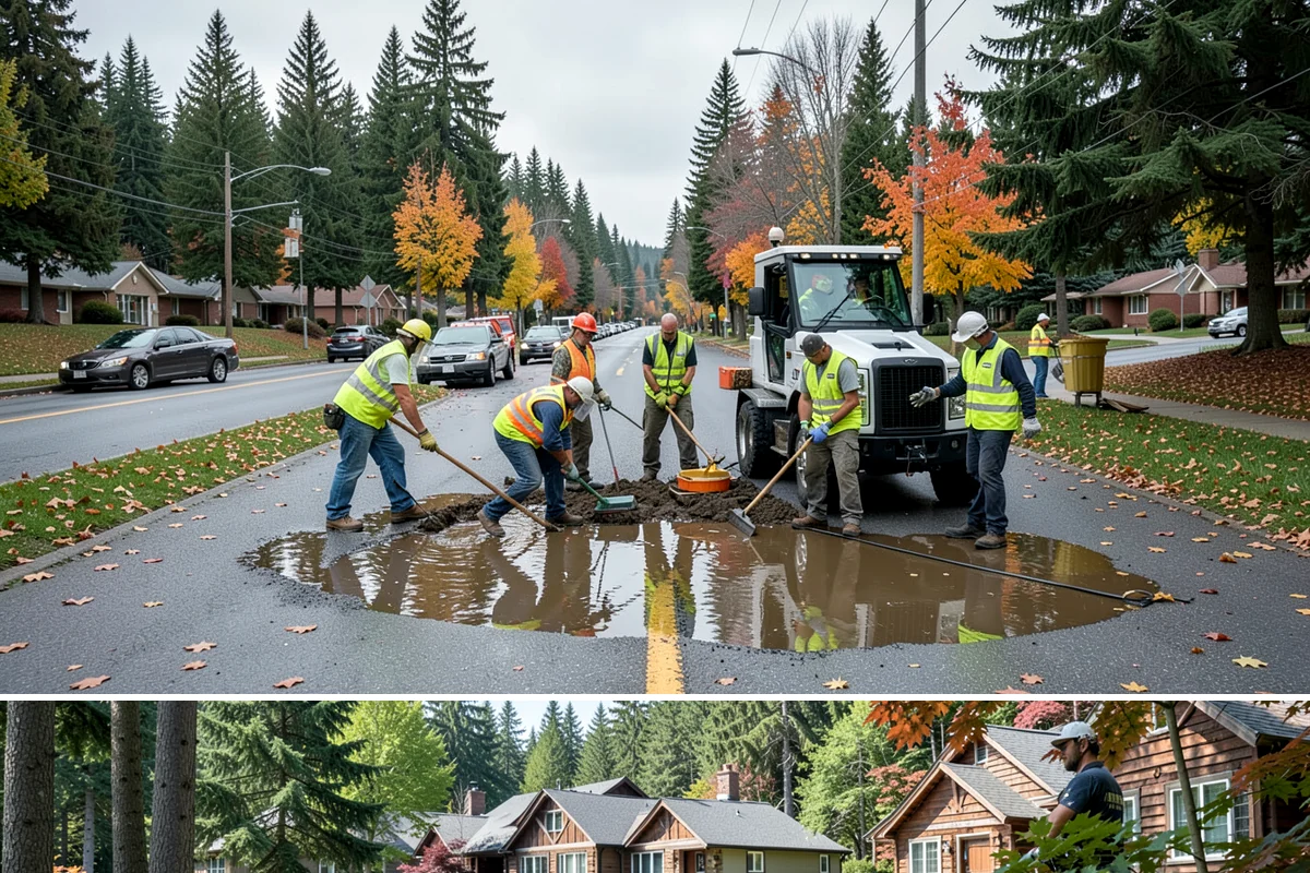 Work Zone Setup in Edgewood, Pierce County, WA - Setup demand follows the construction season but continues year-round for utility and emergency work.