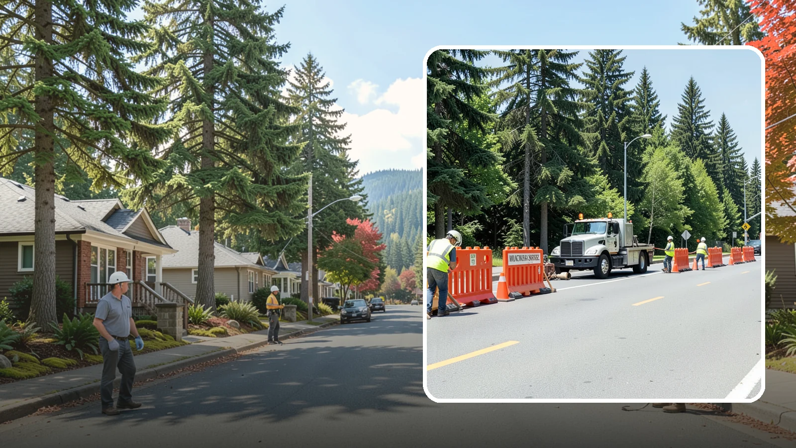Work Zone Setup in Hunts Point, King County, WA - Complete work zone setup delivers compliant traffic control plans, devices, and flagging for public projects.