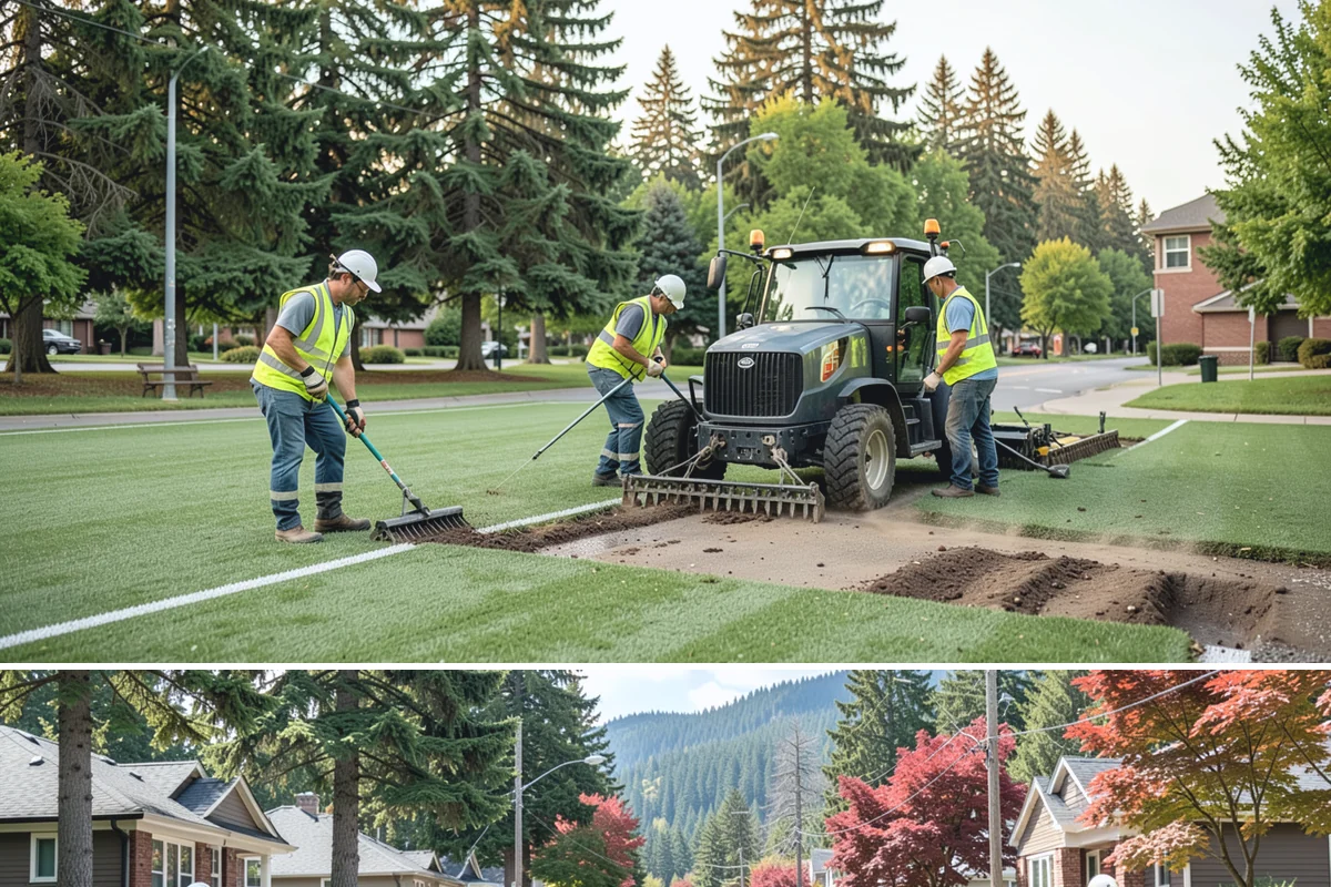 Work Zone Setup in Hunts Point, King County, WA - Setup demand follows the construction season but continues year-round for utility and emergency work.