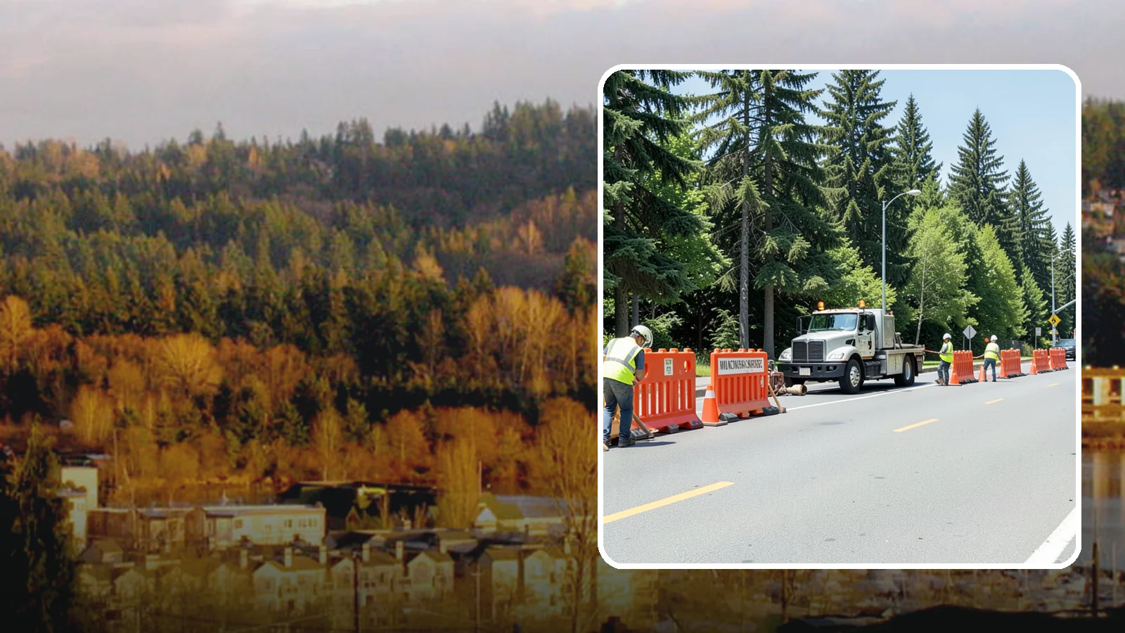 Work Zone Setup in Kenmore, King County, WA - Complete work zone setup delivers compliant traffic control plans, devices, and flagging for public projects.