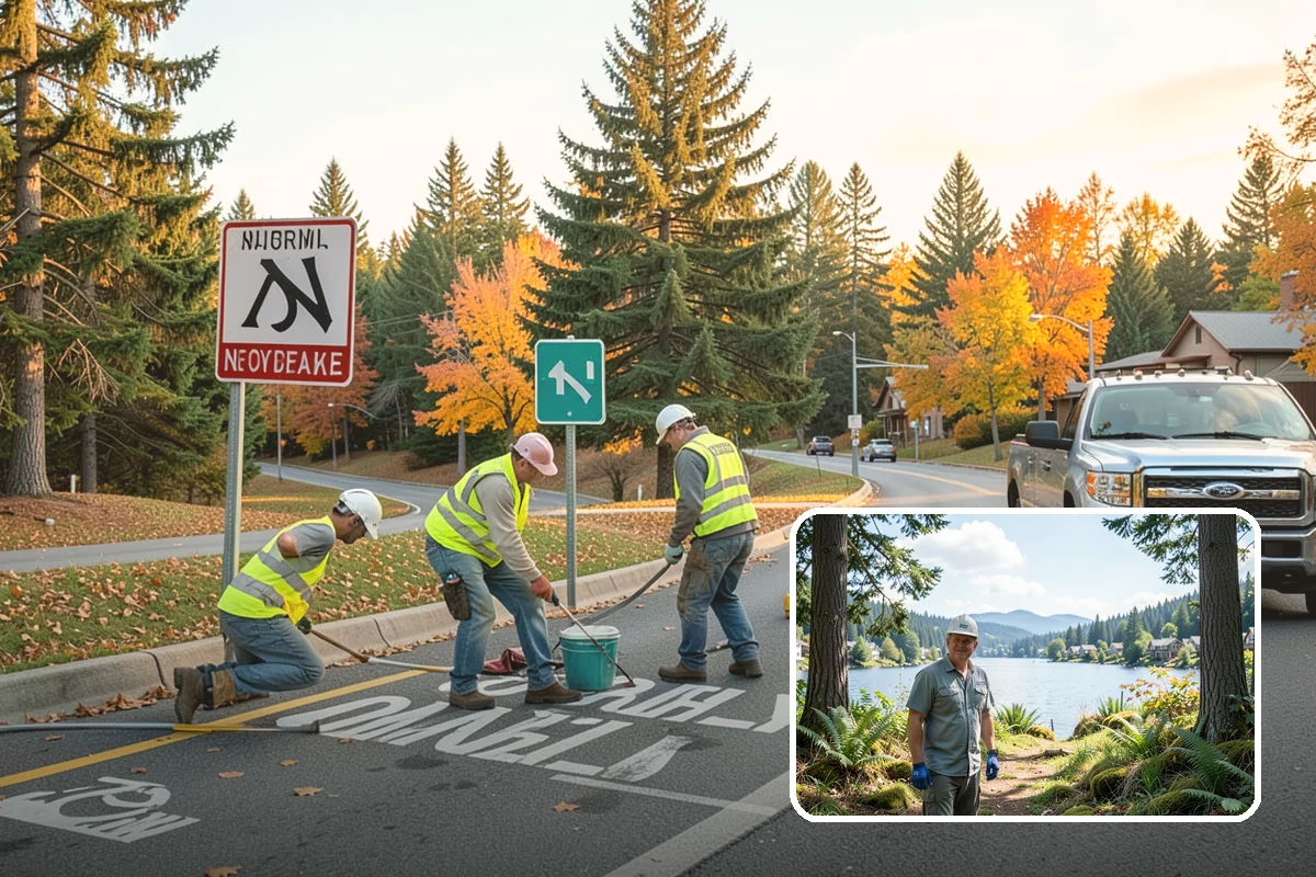 Work Zone Setup in Milton, King County, WA - Compliant traffic control plans and devices