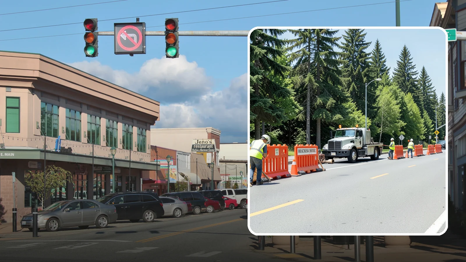 Work Zone Setup in Monroe, Snohomish County, WA - Complete work zone setup delivers compliant traffic control plans, devices, and flagging for public projects.