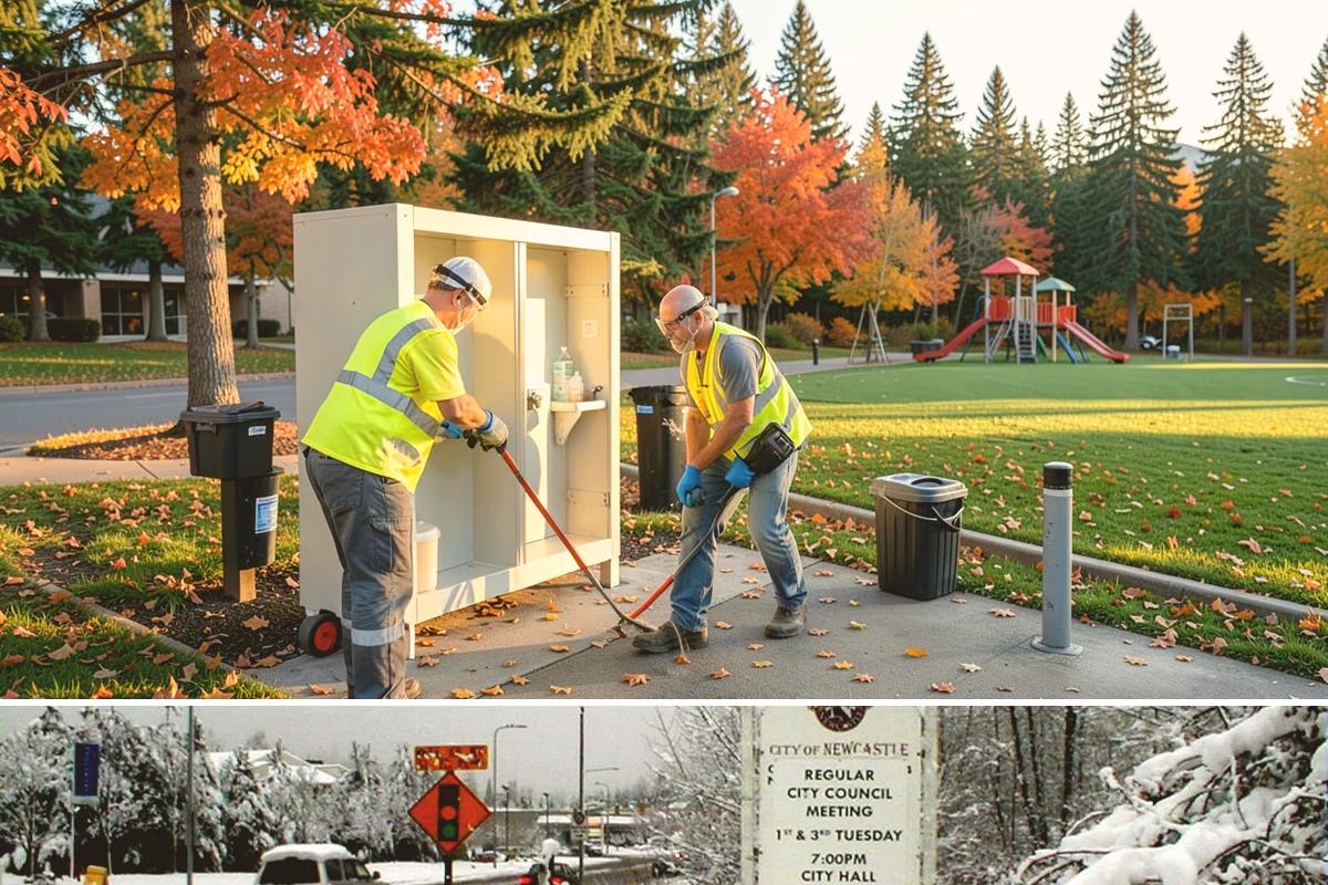 Work Zone Setup in Newcastle, King County, WA - Setup demand follows the construction season but continues year-round for utility and emergency work.