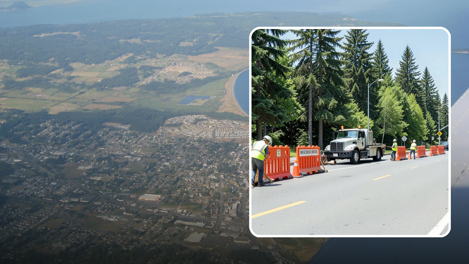 Work Zone Setup in Oak Harbor, Island County, WA - Complete work zone setup delivers compliant traffic control plans, devices, and flagging for public projects.