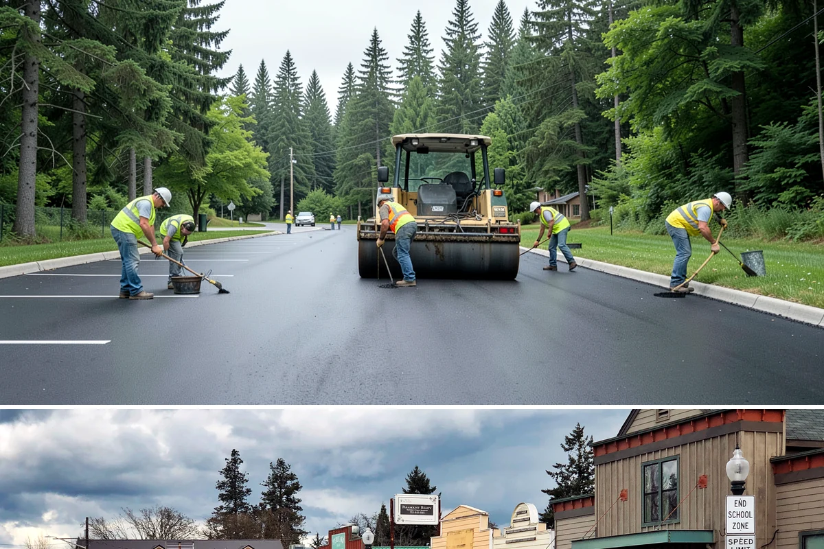 Work Zone Setup in Roy, Pierce County, WA - Setup demand follows the construction season but continues year-round for utility and emergency work.