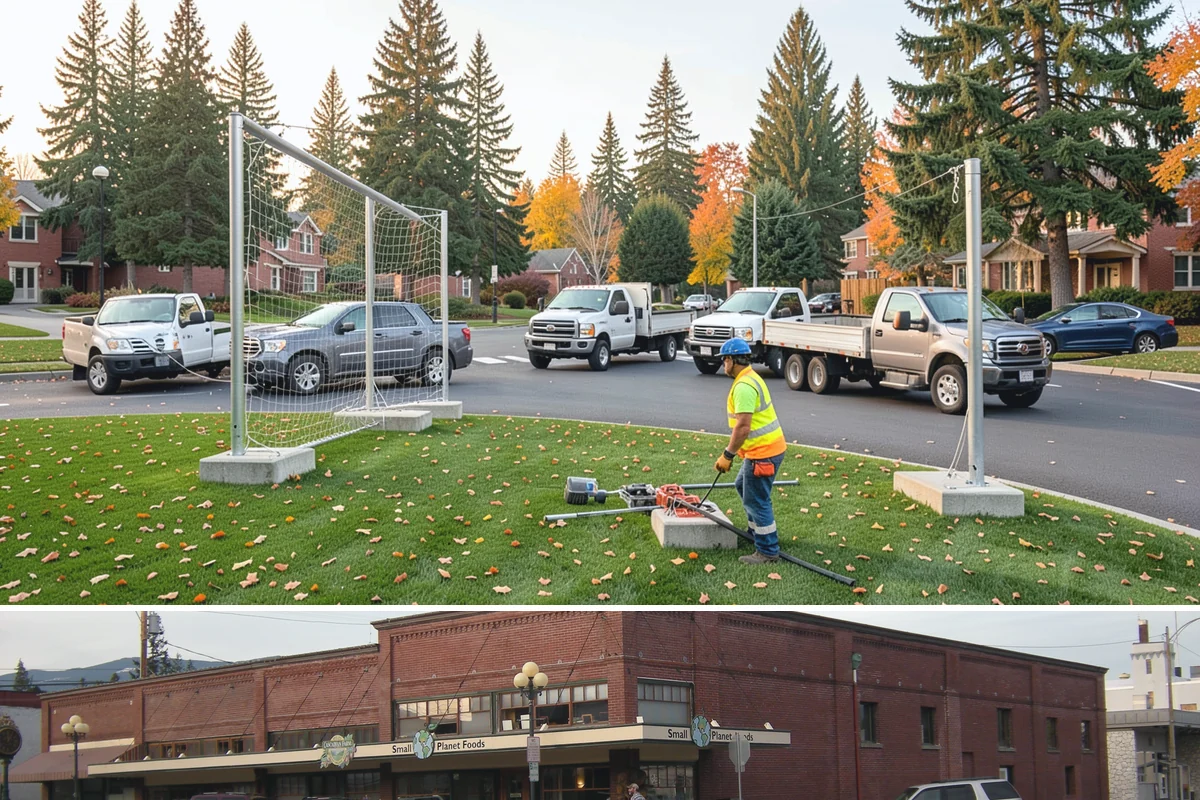 Work Zone Setup in Sedro-Woolley, Skagit County, WA - Setup demand follows the construction season but continues year-round for utility and emergency work.