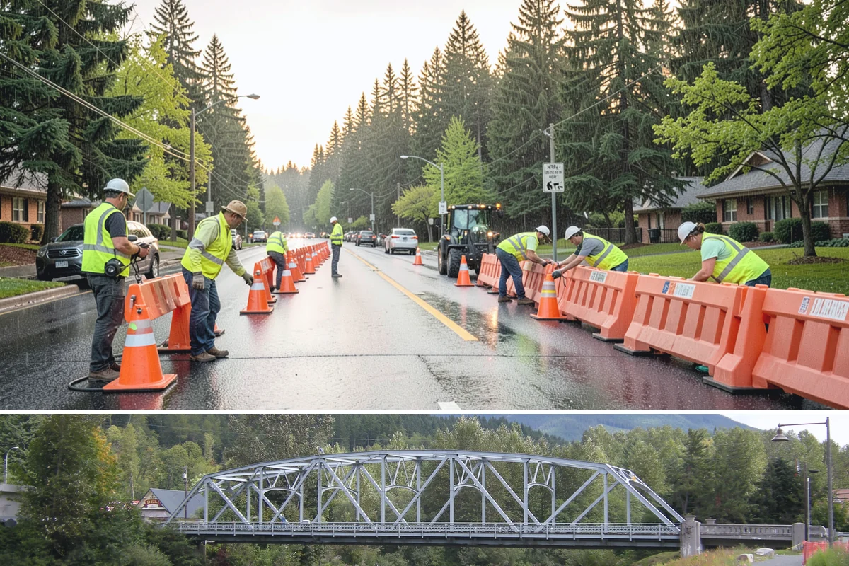 Work Zone Setup in Skykomish, King County, WA - Setup demand follows the construction season but continues year-round for utility and emergency work.