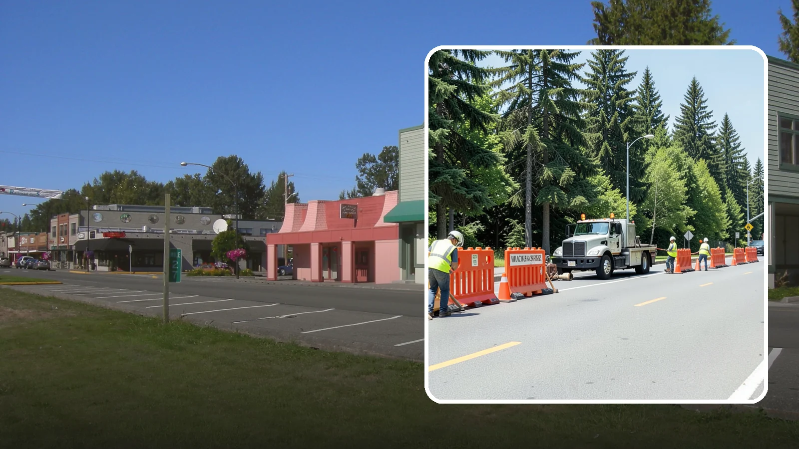 Work Zone Setup in Snoqualmie, King County, WA - Complete work zone setup delivers compliant traffic control plans, devices, and flagging for public projects.