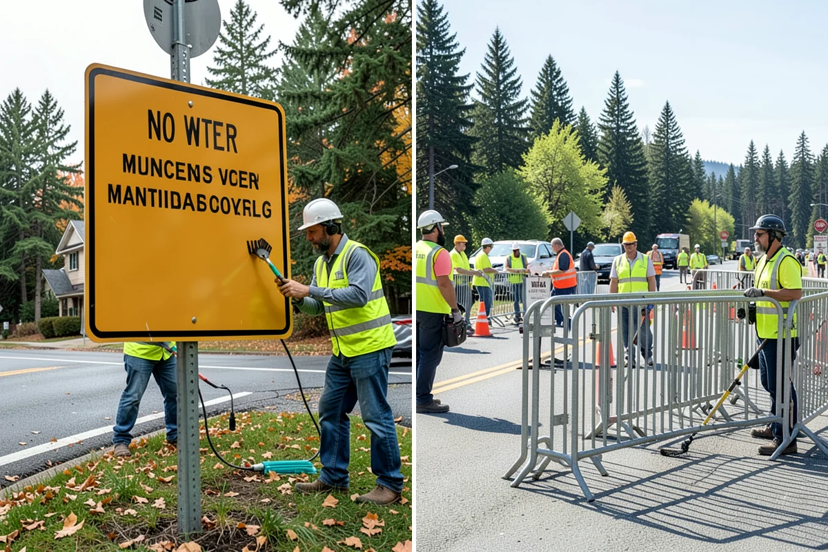 Work Zone Setup in Snoqualmie, King County, WA - Develop the temporary traffic control plan