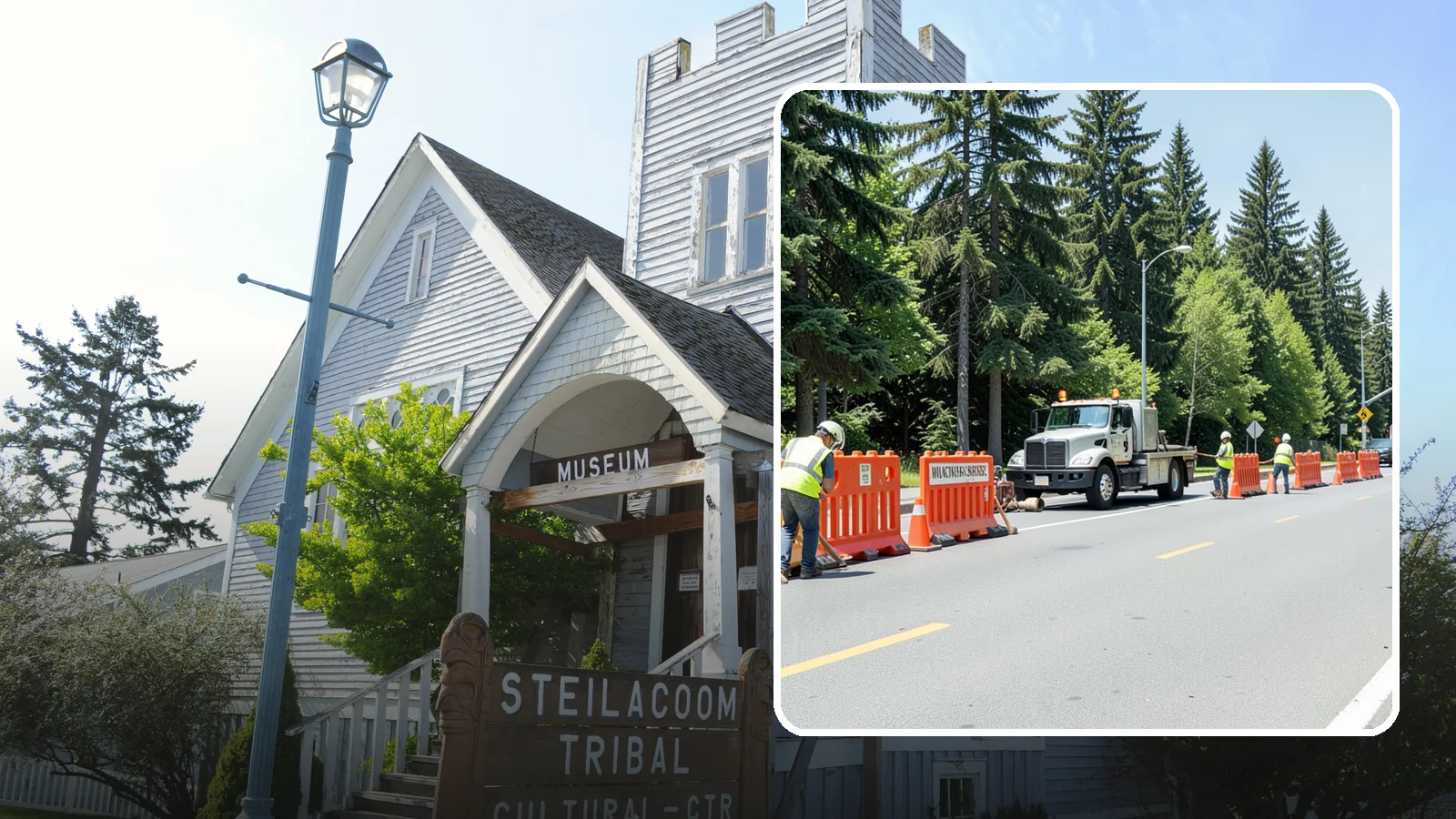 Work Zone Setup in Steilacoom, Pierce County, WA - Complete work zone setup delivers compliant traffic control plans, devices, and flagging for public projects.
