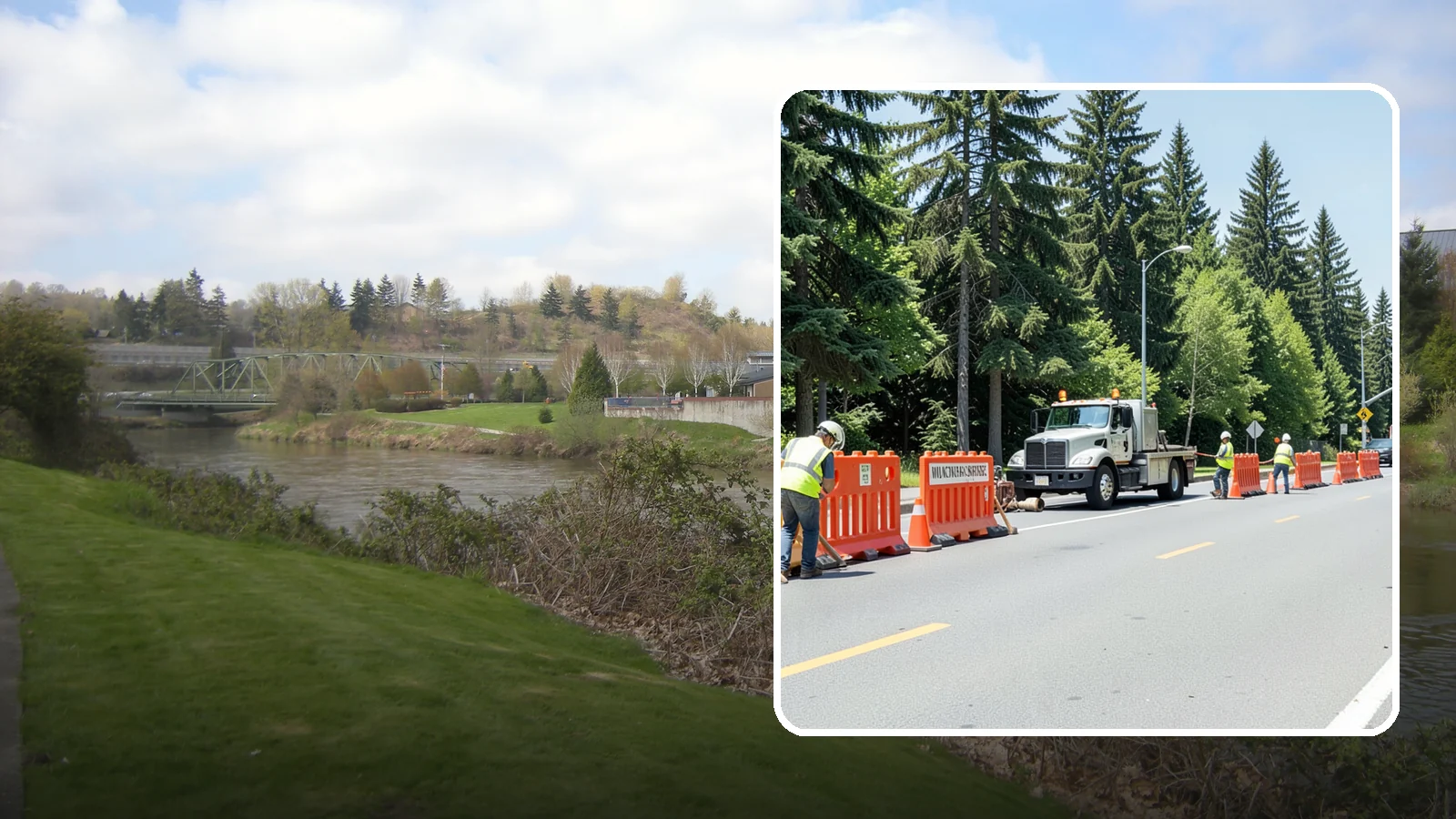 Work Zone Setup in Tukwila, King County, WA - Complete work zone setup delivers compliant traffic control plans, devices, and flagging for public projects.