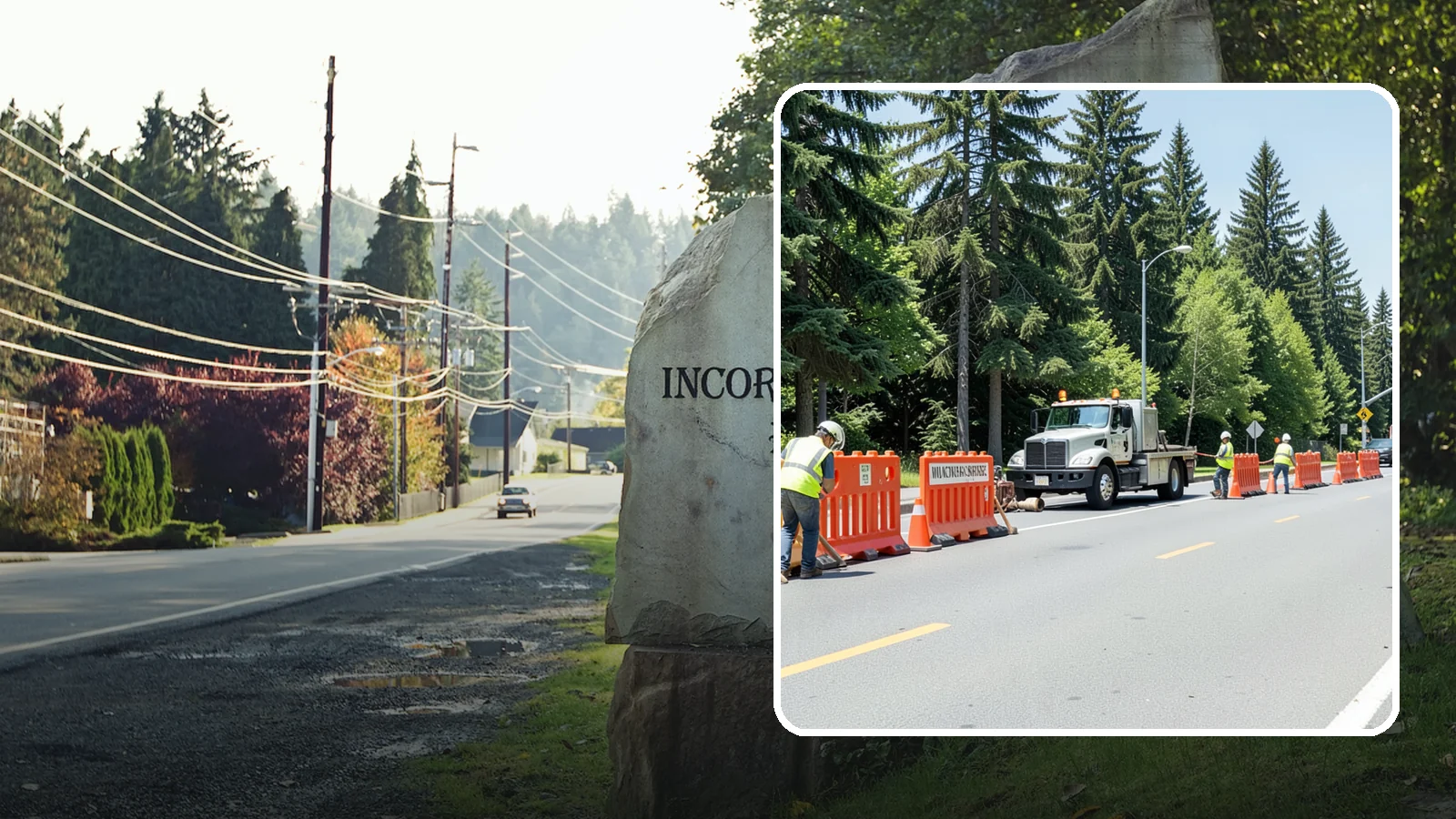 Work Zone Setup in Wilkeson, Pierce County, WA - Complete work zone setup delivers compliant traffic control plans, devices, and flagging for public projects.