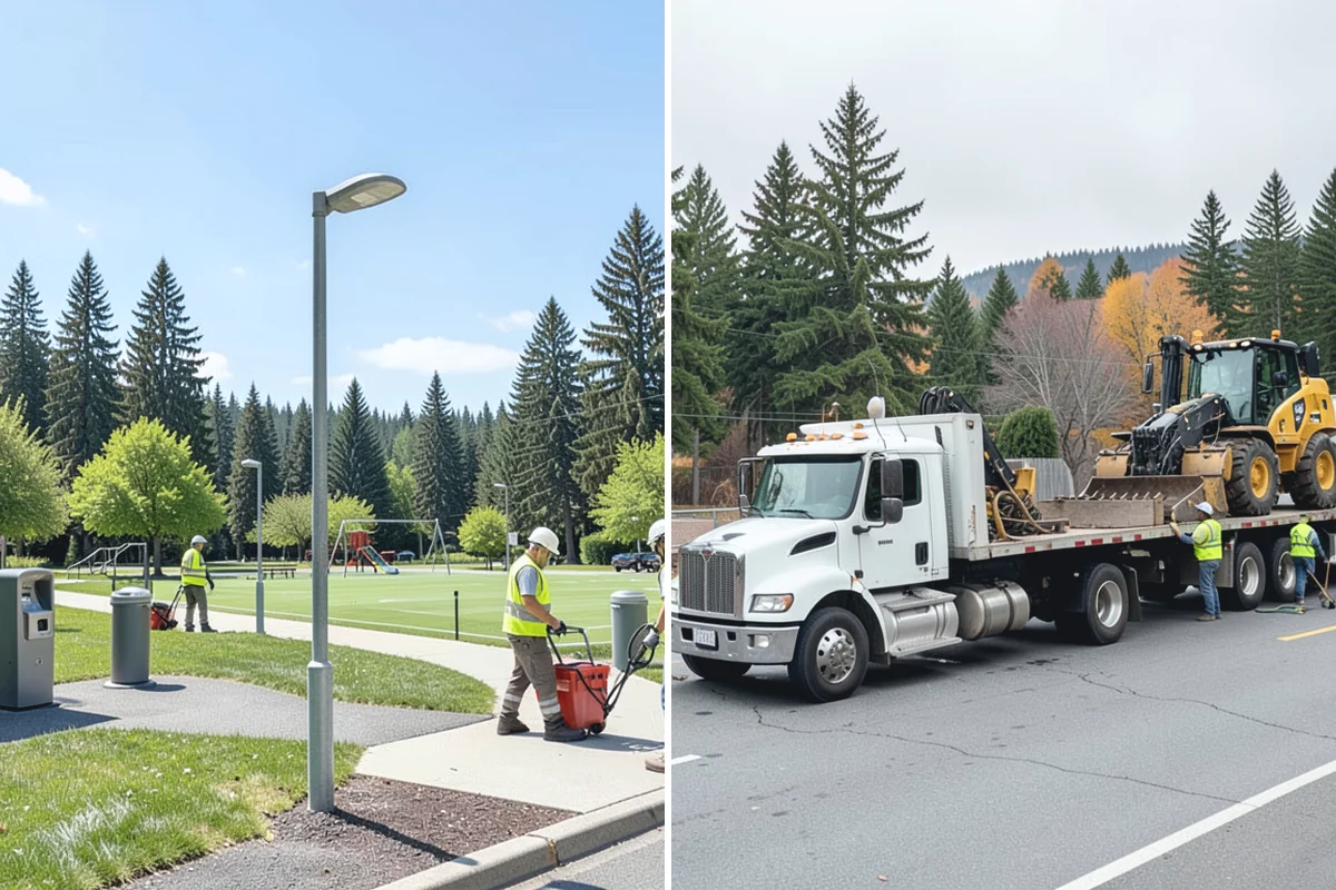 Work Zone Setup in Wilkeson, Pierce County, WA - Develop the temporary traffic control plan