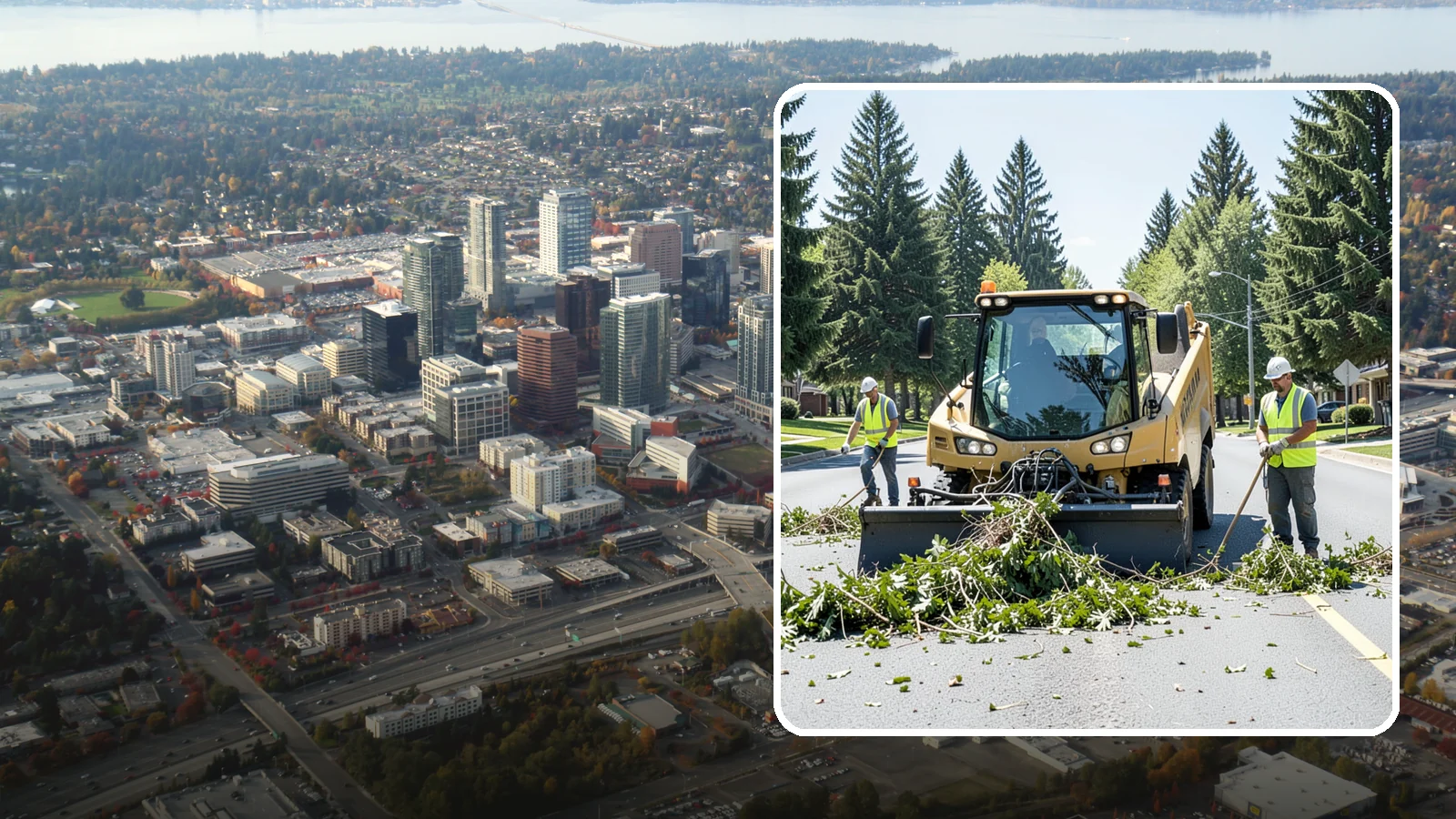 Yard Waste Collection in Bellevue, King County, WA - Collection of green waste and yard debris from public grounds and maintenance operations.