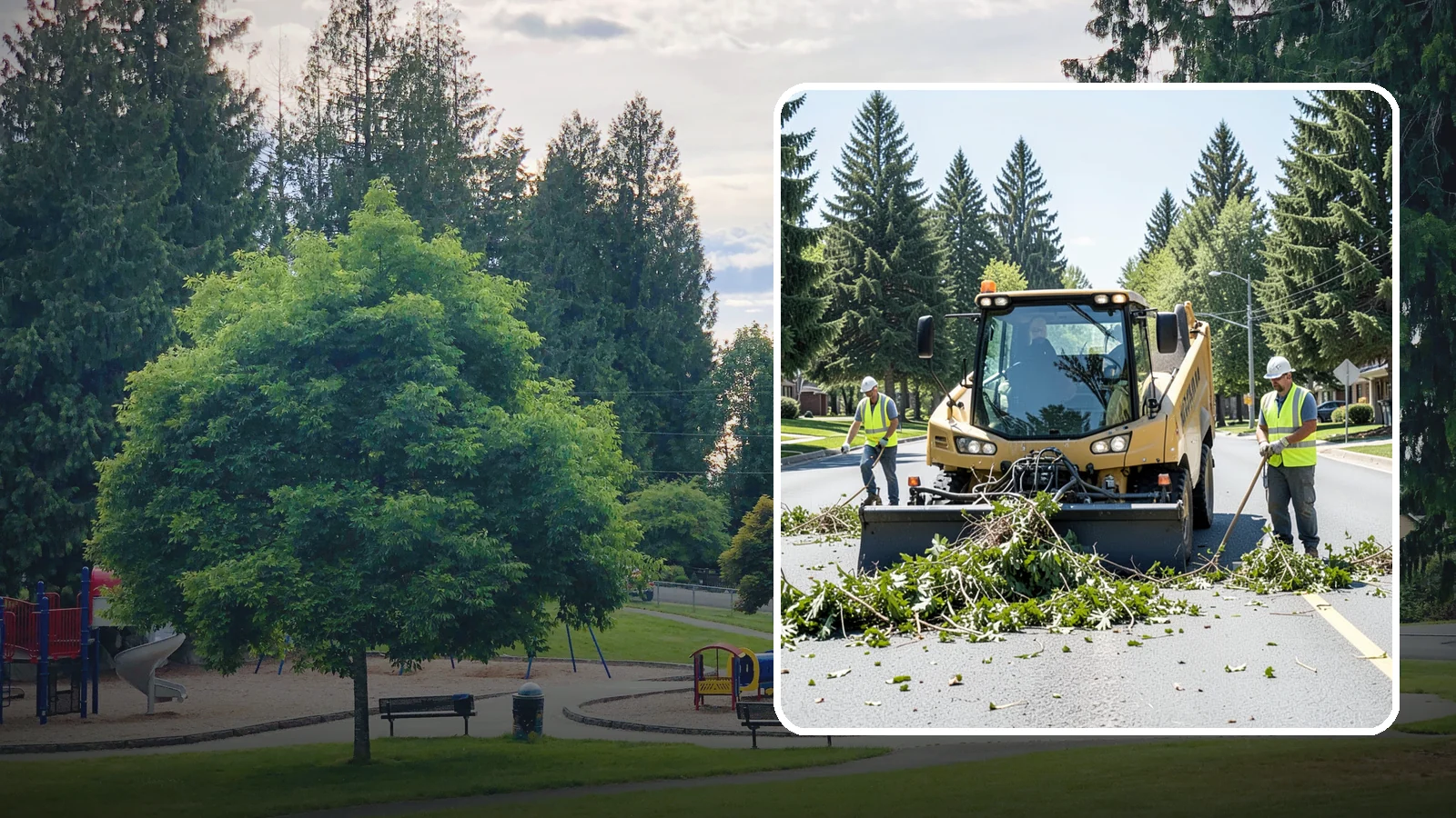 Yard Waste Collection in Bonney Lake, Pierce County, WA - Collection of green waste and yard debris from public grounds and maintenance operations.
