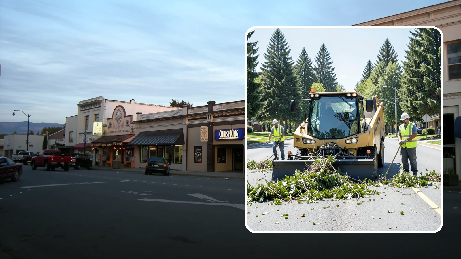 Yard Waste Collection in Burlington, Skagit County, WA - Collection of green waste and yard debris from public grounds and maintenance operations.