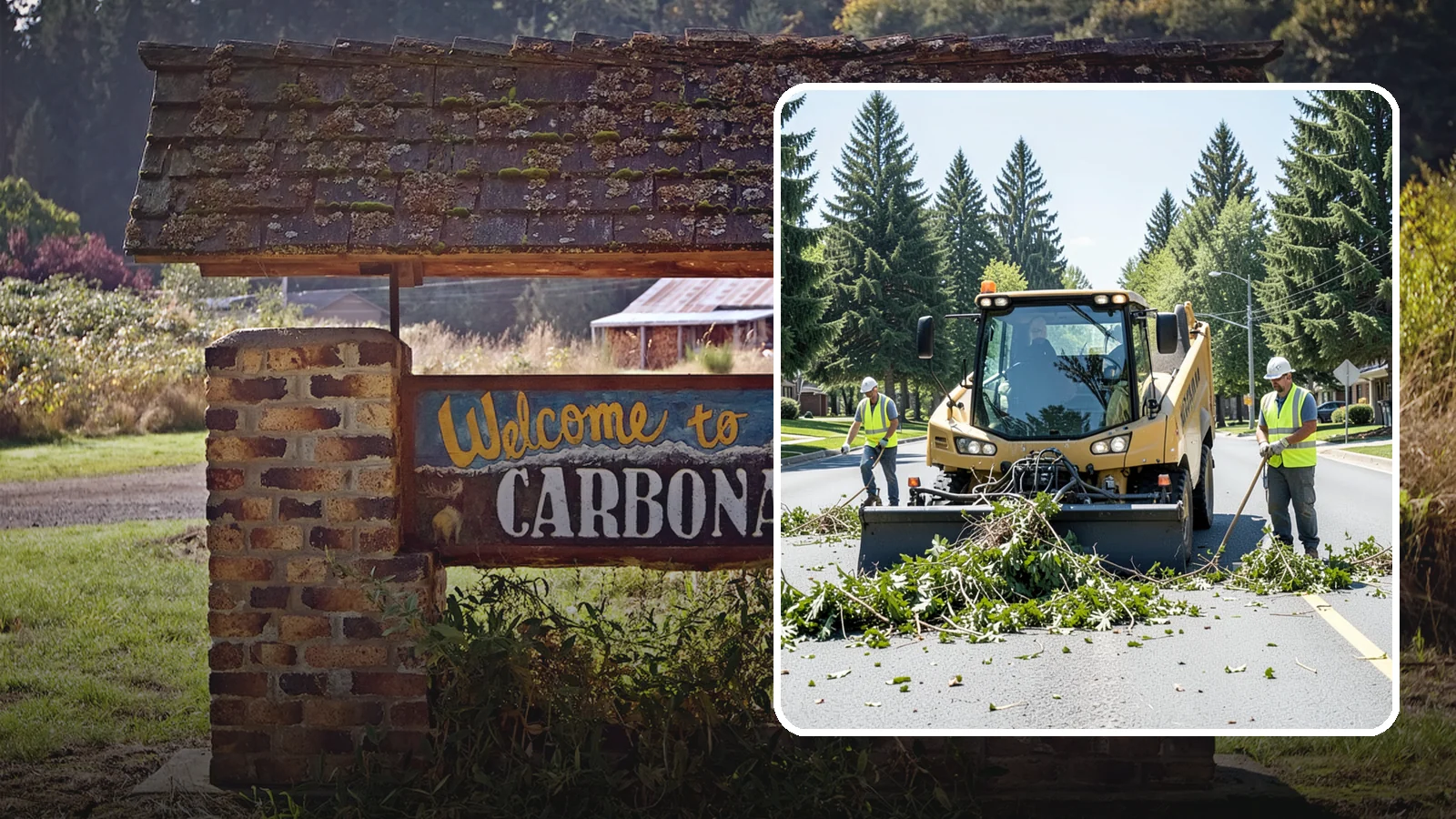 Yard Waste Collection in Carbonado, Pierce County, WA - Collection of green waste and yard debris from public grounds and maintenance operations.