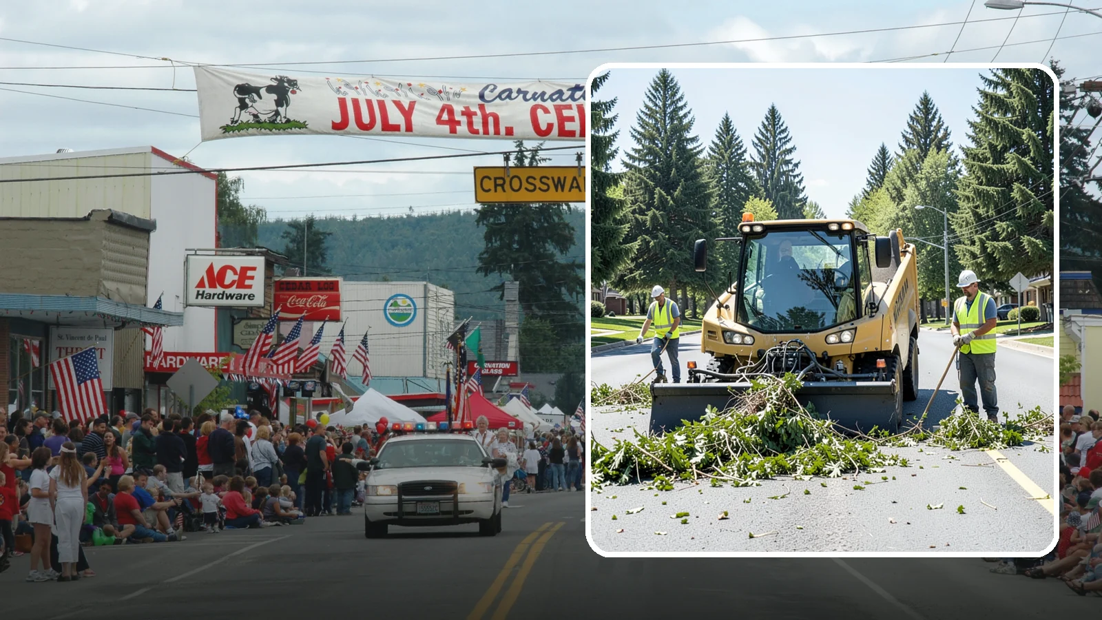 Yard Waste Collection in Carnation, King County, WA - Collection of green waste and yard debris from public grounds and maintenance operations.