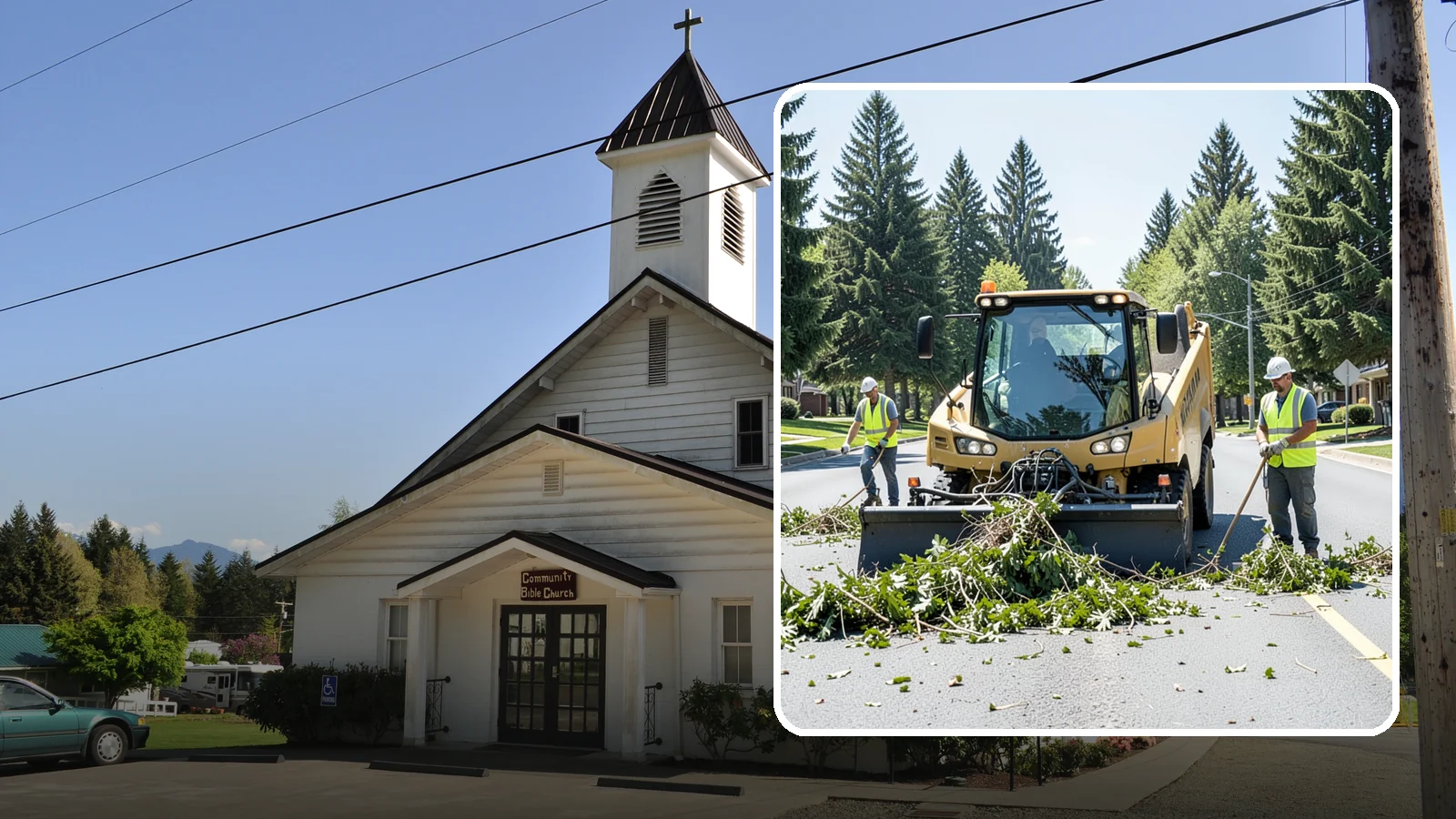 Yard Waste Collection in Concrete, Skagit County, WA - Collection of green waste and yard debris from public grounds and maintenance operations.