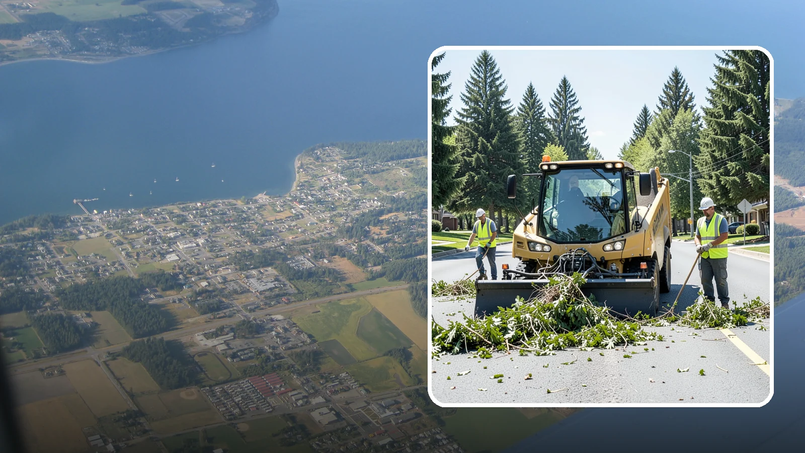 Yard Waste Collection in Coupeville, Island County, WA - Collection of green waste and yard debris from public grounds and maintenance operations.