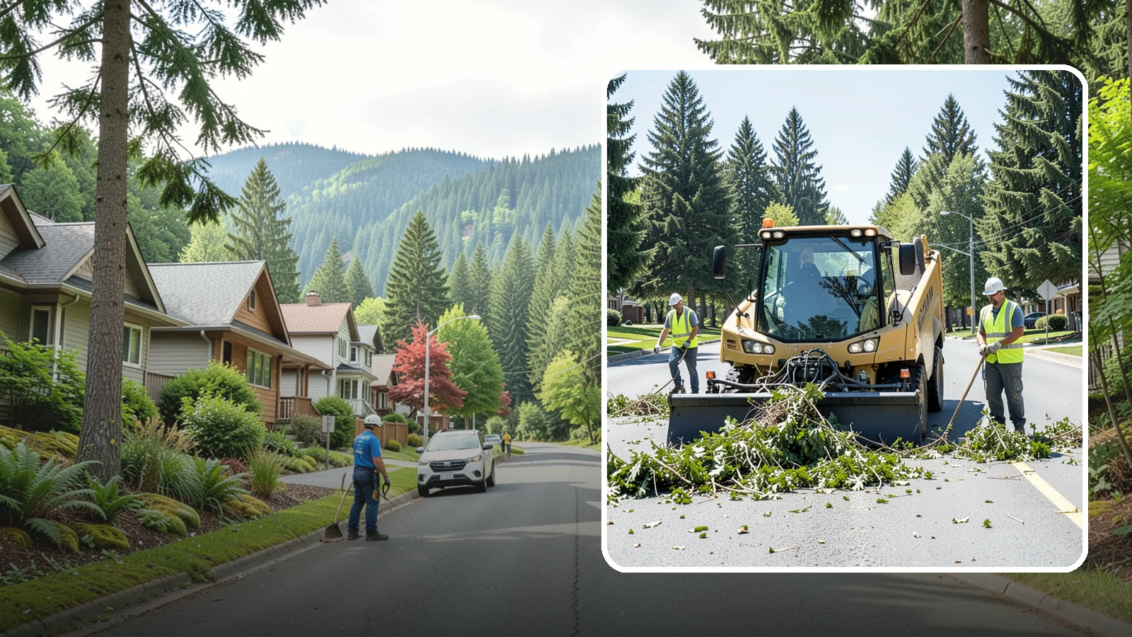 Yard Waste Collection in Darrington, Snohomish County, WA - Collection of green waste and yard debris from public grounds and maintenance operations.