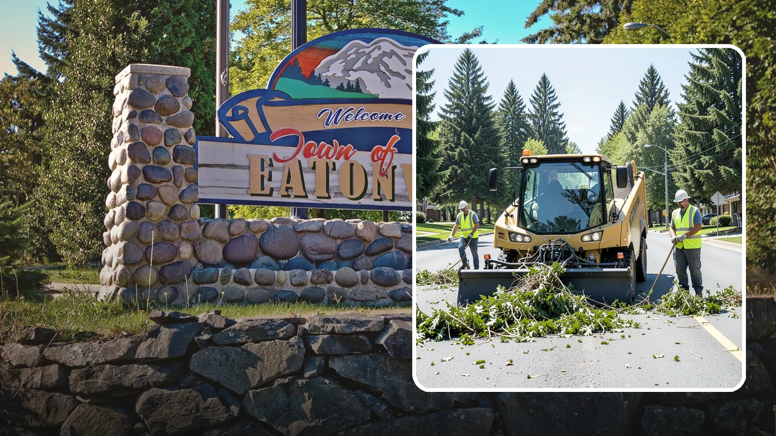 Yard Waste Collection in Eatonville, Pierce County, WA - Collection of green waste and yard debris from public grounds and maintenance operations.