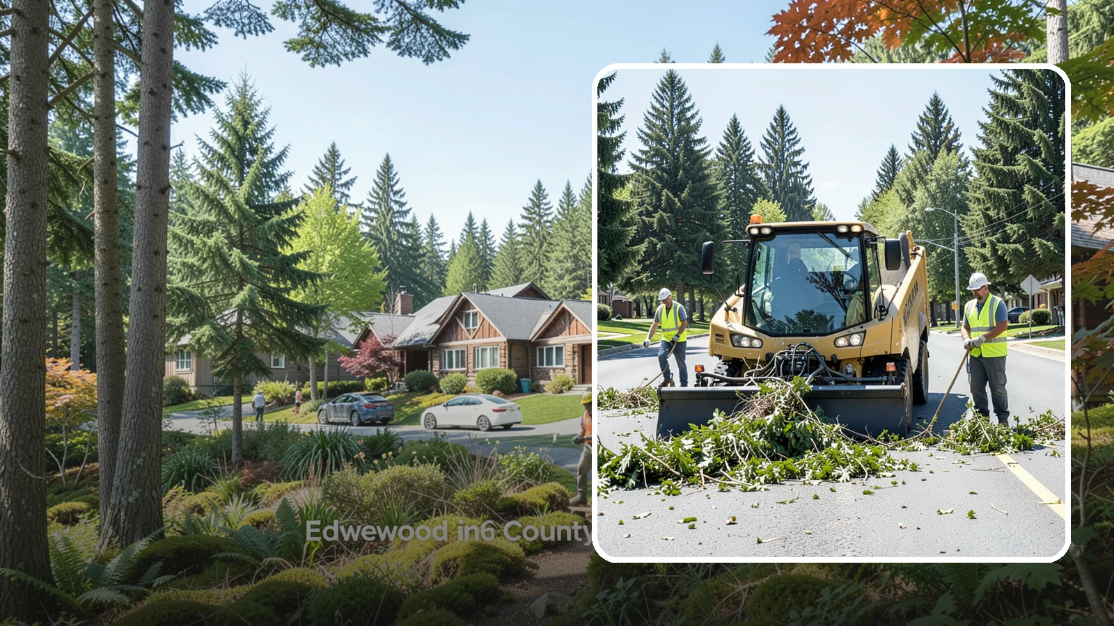 Yard Waste Collection in Edgewood, Pierce County, WA - Collection of green waste and yard debris from public grounds and maintenance operations.