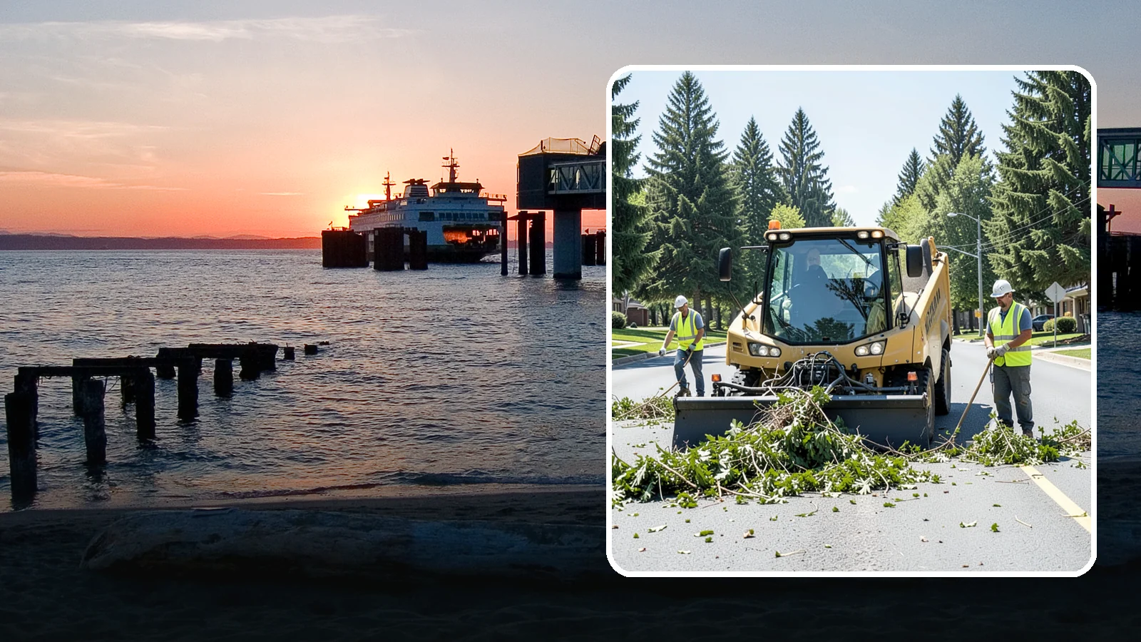 Yard Waste Collection in Edmonds, Snohomish County, WA - Collection of green waste and yard debris from public grounds and maintenance operations.