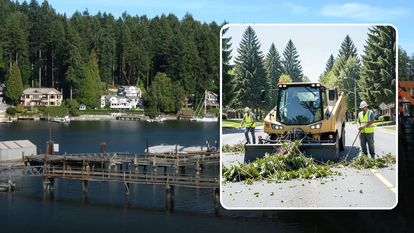 Yard Waste Collection in Gig Harbor, Pierce County, WA - Collection of green waste and yard debris from public grounds and maintenance operations.