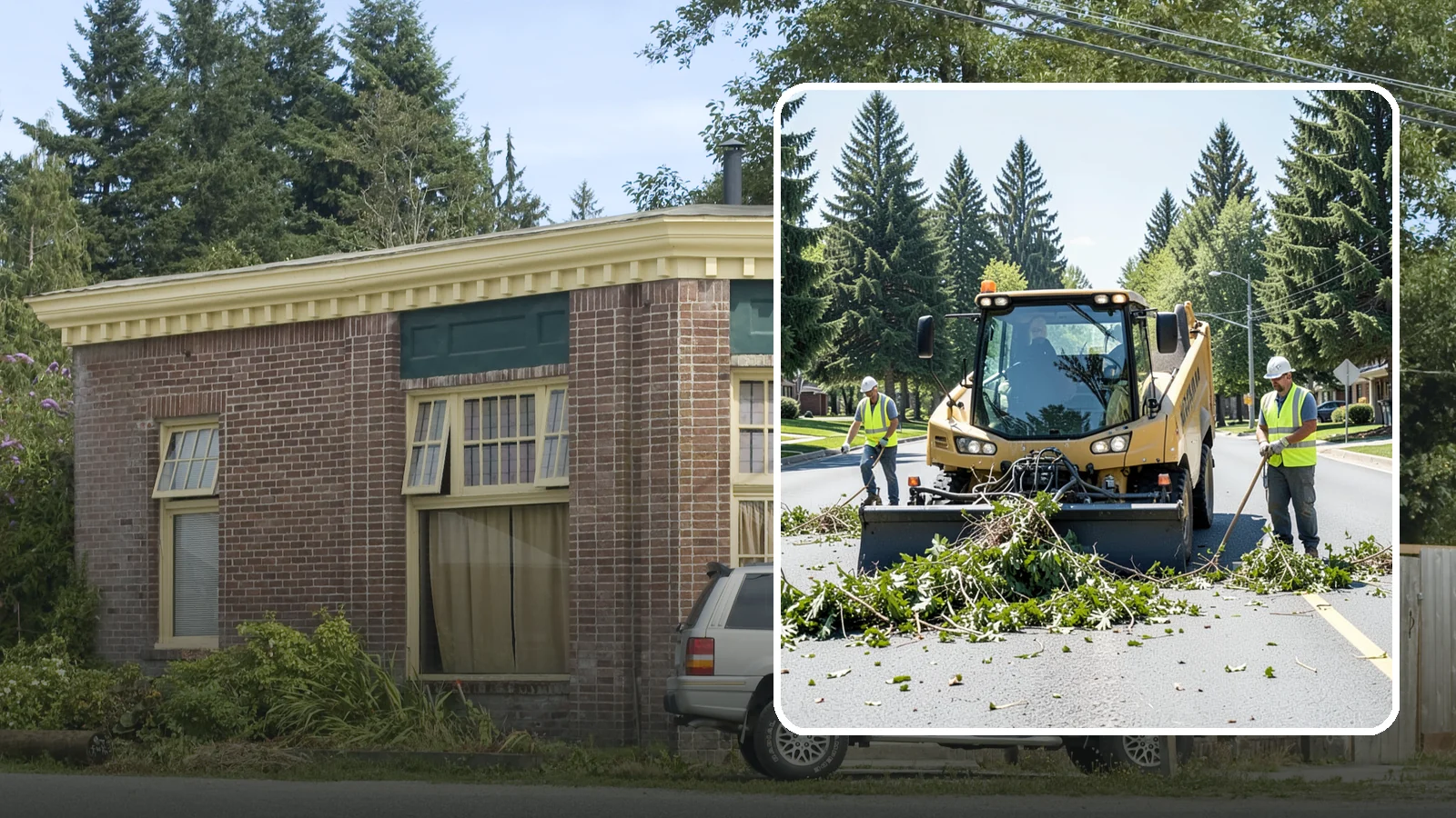 Yard Waste Collection in Hamilton, Skagit County, WA - Collection of green waste and yard debris from public grounds and maintenance operations.