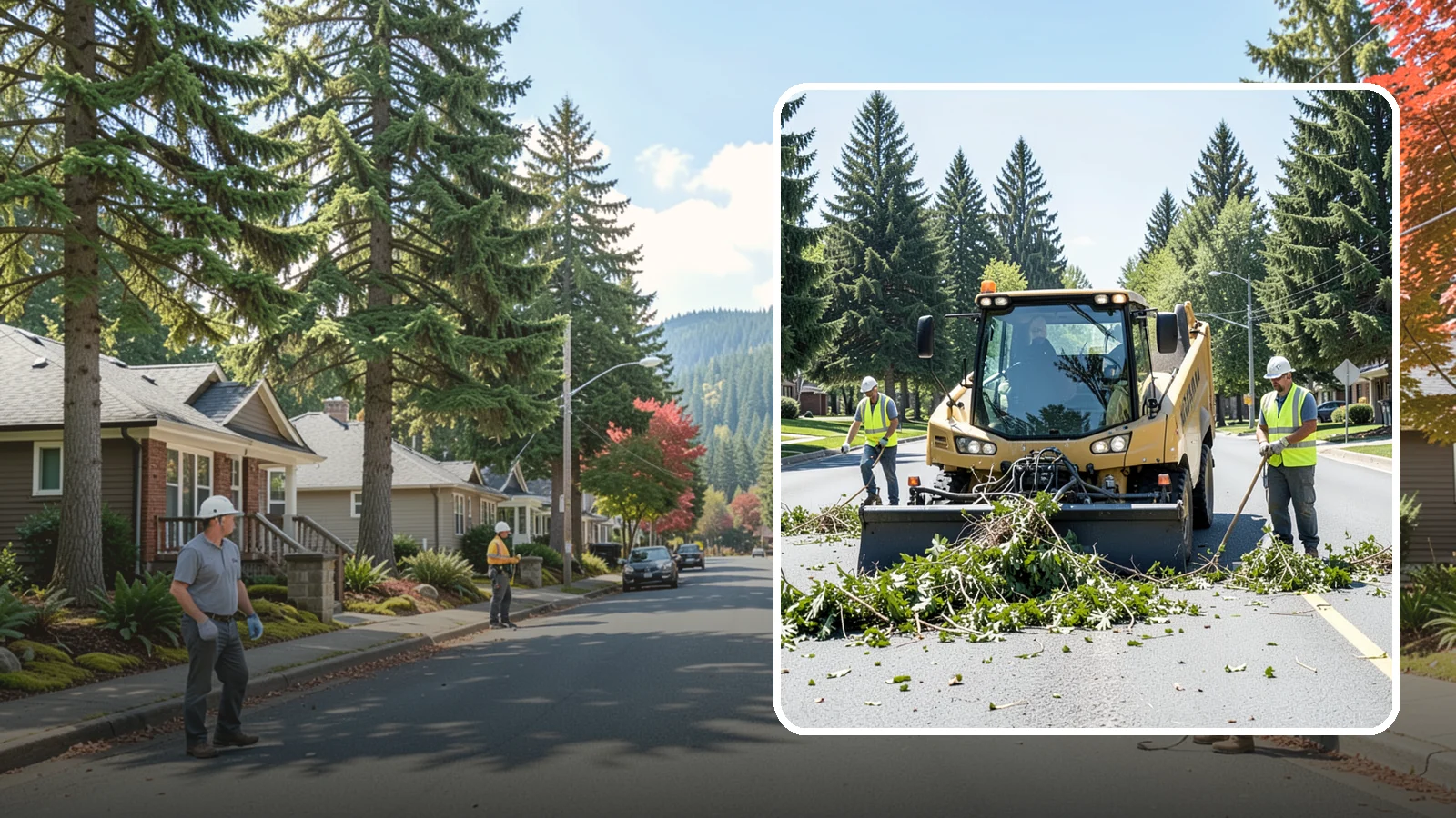 Yard Waste Collection in Hunts Point, King County, WA - Collection of green waste and yard debris from public grounds and maintenance operations.