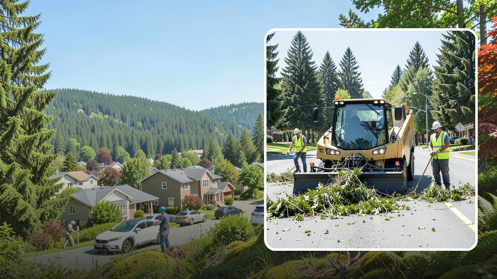 Yard Waste Collection in Index, Snohomish County, WA - Collection of green waste and yard debris from public grounds and maintenance operations.
