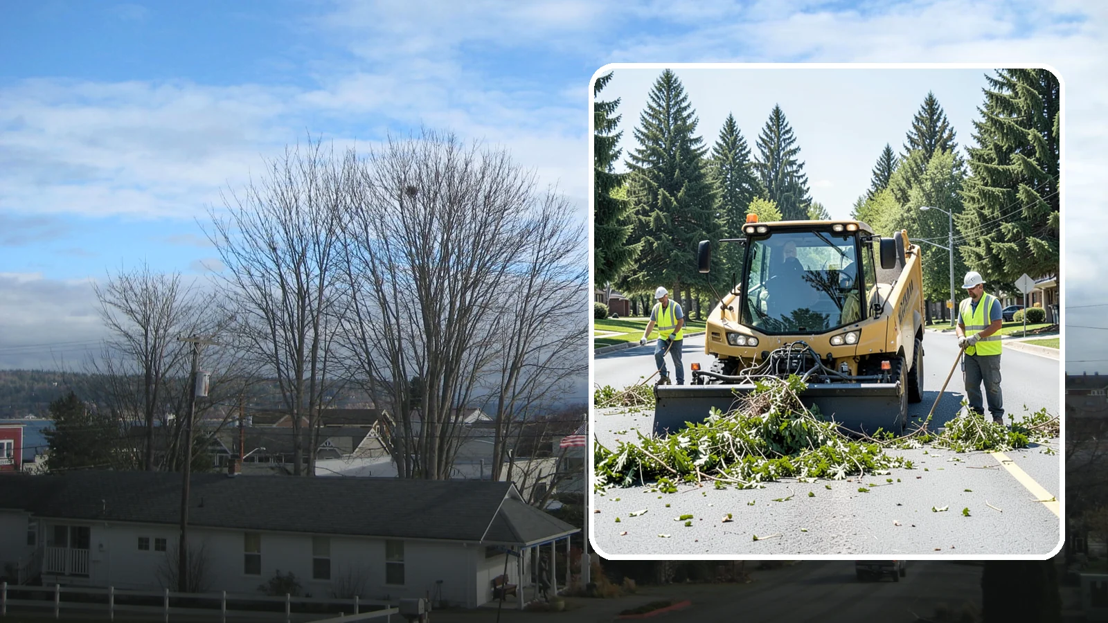 Yard Waste Collection in Langley, Island County, WA - Collection of green waste and yard debris from public grounds and maintenance operations.