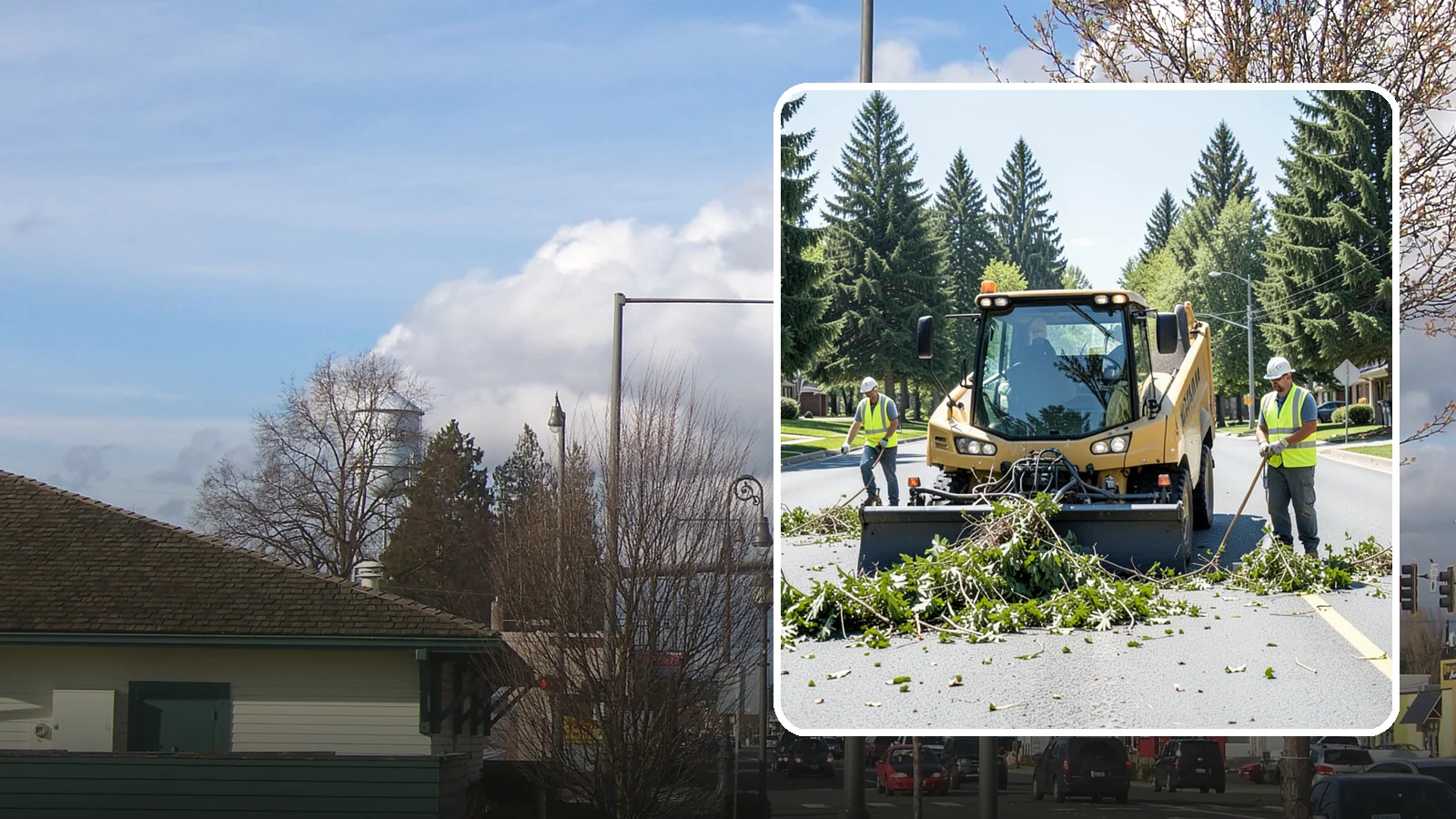 Yard Waste Collection in Marysville, Snohomish County, WA - Collection of green waste and yard debris from public grounds and maintenance operations.