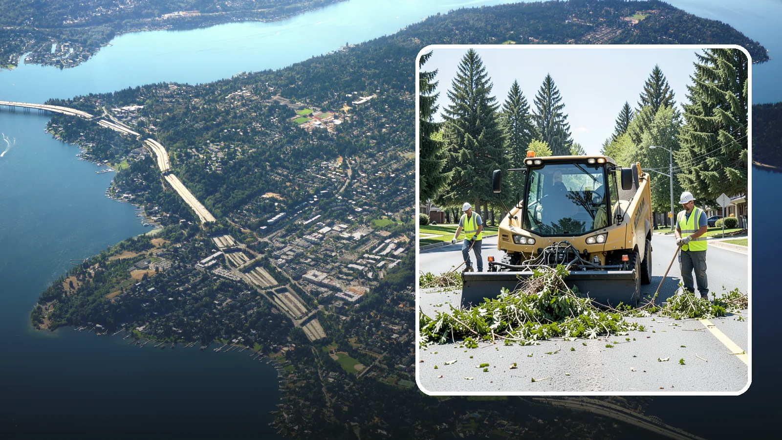 Yard Waste Collection in Mercer Island, King County, WA - Collection of green waste and yard debris from public grounds and maintenance operations.