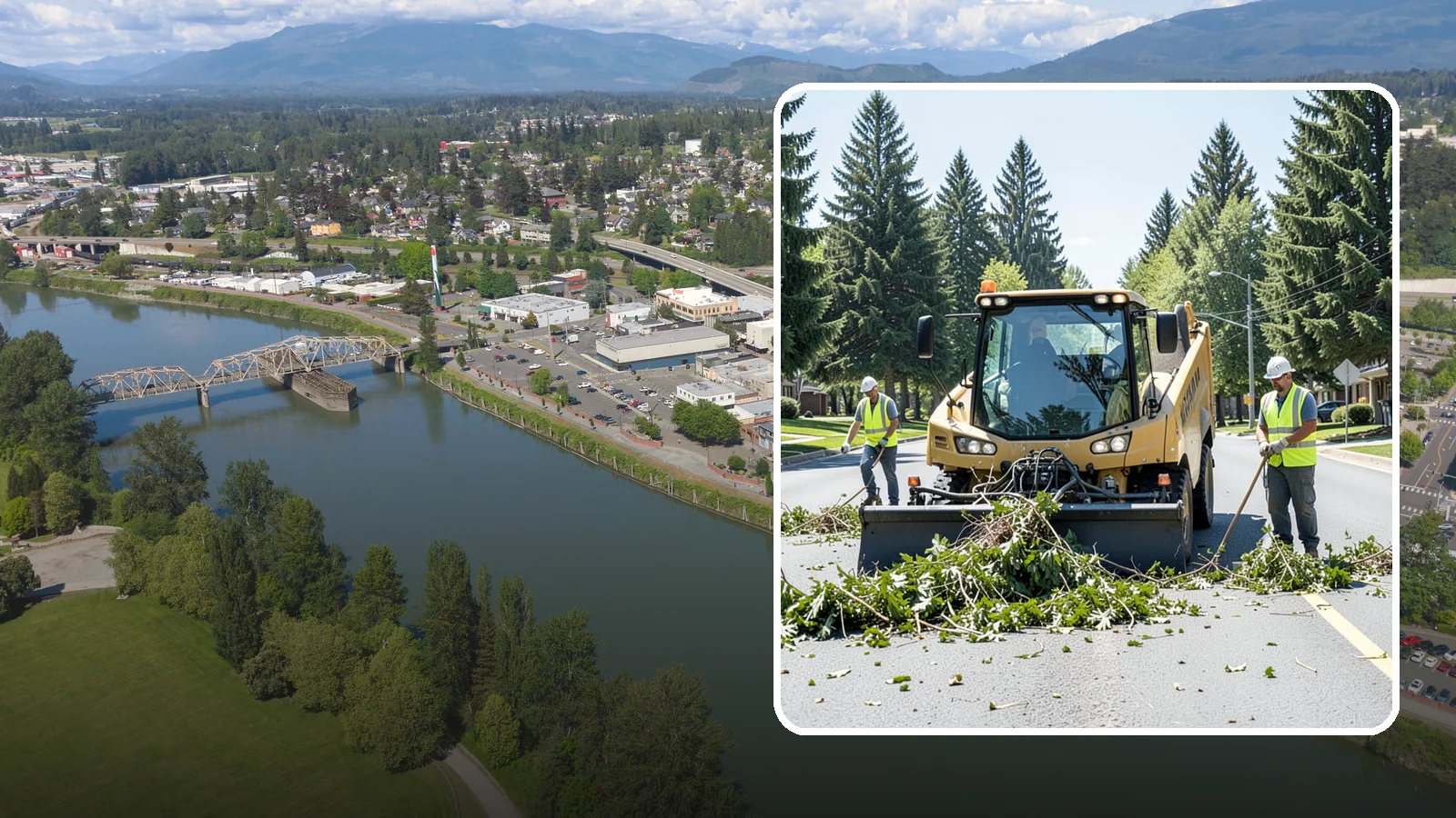 Yard Waste Collection in Mount Vernon, Skagit County, WA - Collection of green waste and yard debris from public grounds and maintenance operations.