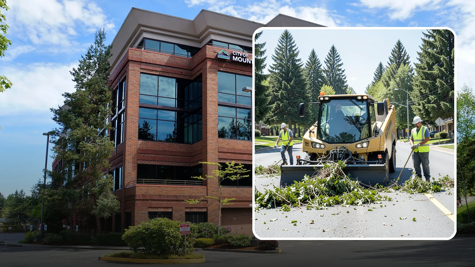 Yard Waste Collection in Mountlake Terrace, Snohomish County, WA - Collection of green waste and yard debris from public grounds and maintenance operations.