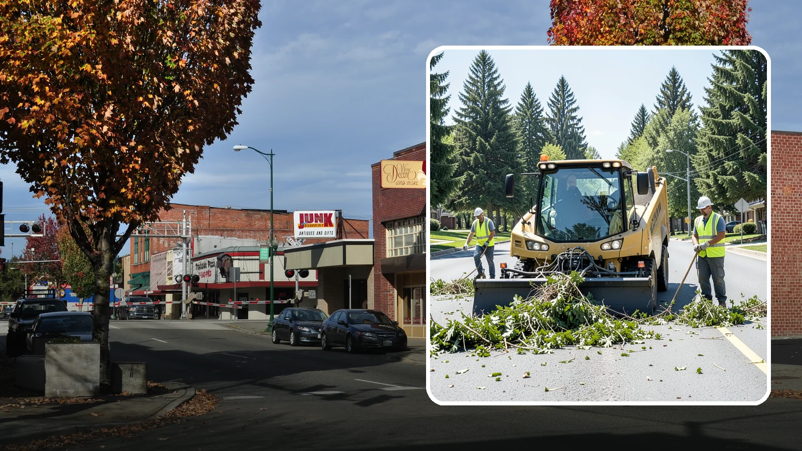 Yard Waste Collection in Puyallup, Pierce County, WA - Collection of green waste and yard debris from public grounds and maintenance operations.