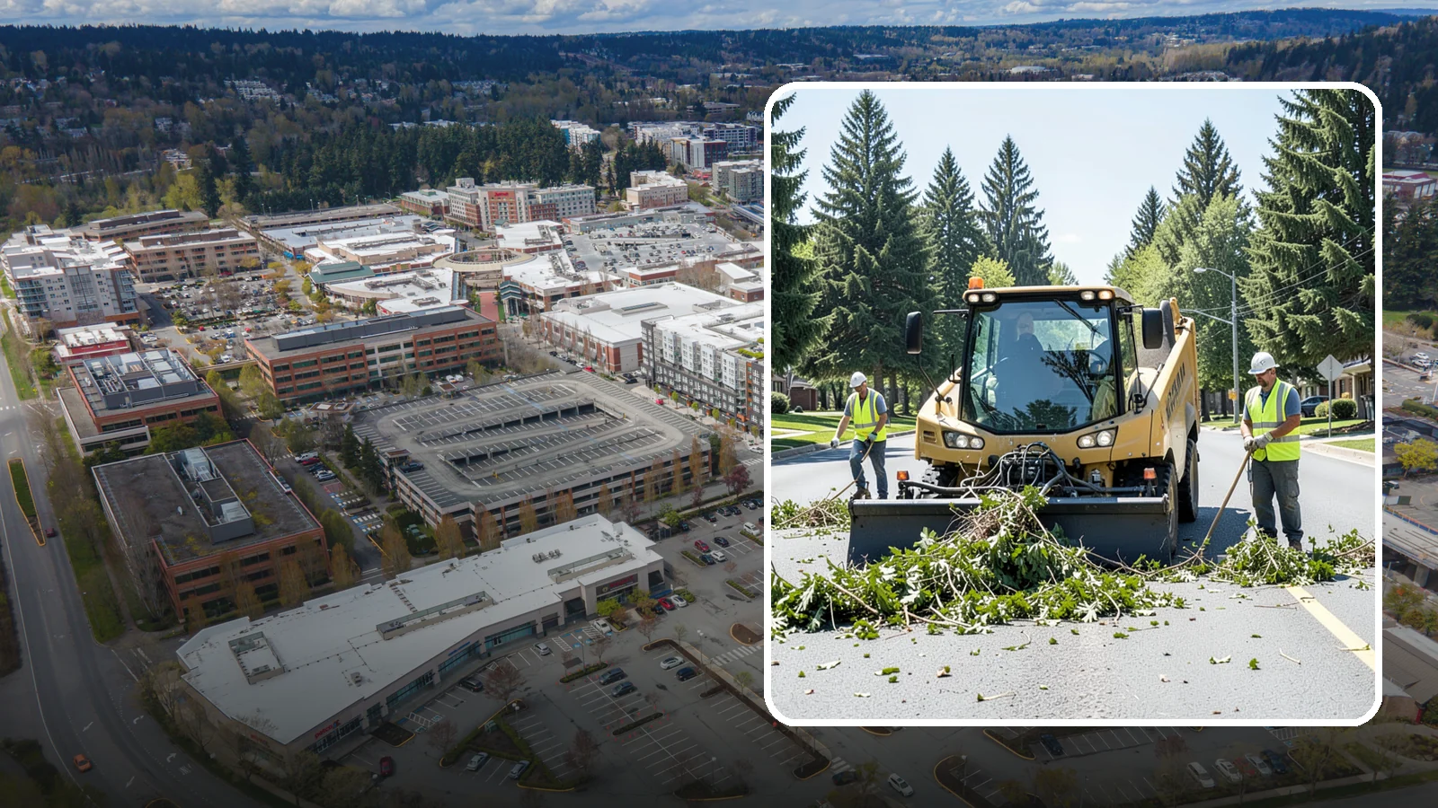 Yard Waste Collection in Redmond, King County, WA - Collection of green waste and yard debris from public grounds and maintenance operations.