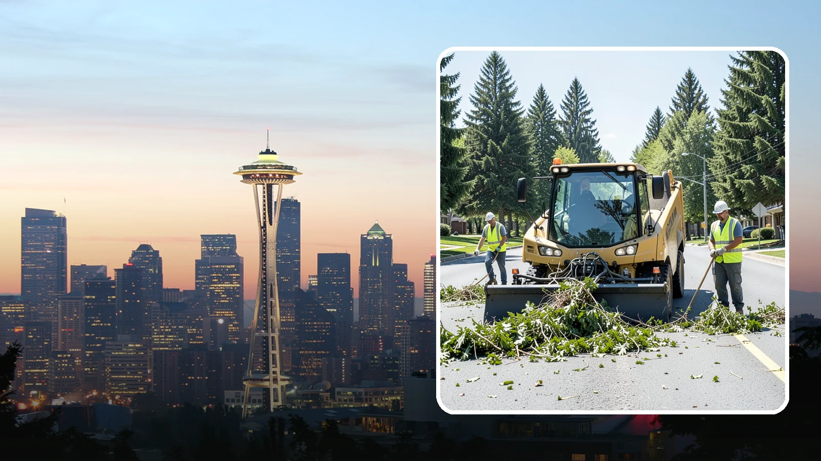 Yard Waste Collection in Seattle, King County, WA - Collection of green waste and yard debris from public grounds and maintenance operations.