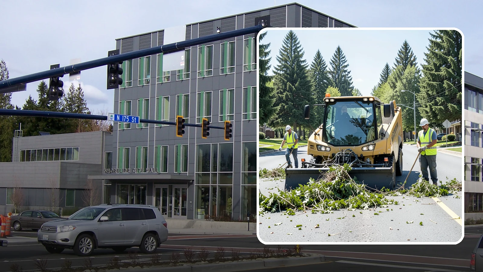 Yard Waste Collection in Shoreline, King County, WA - Collection of green waste and yard debris from public grounds and maintenance operations.