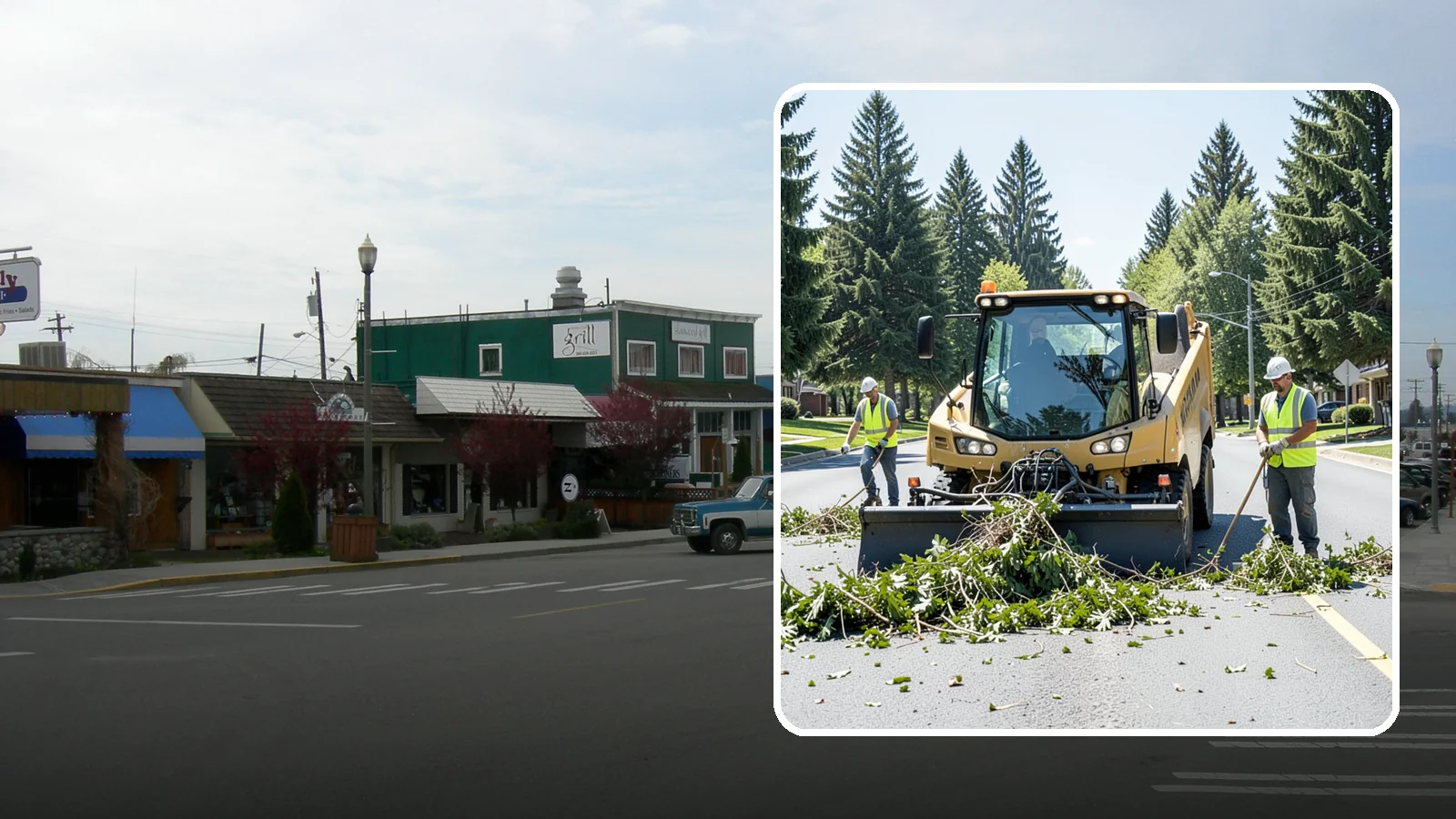 Yard Waste Collection in Stanwood, Snohomish County, WA - Collection of green waste and yard debris from public grounds and maintenance operations.